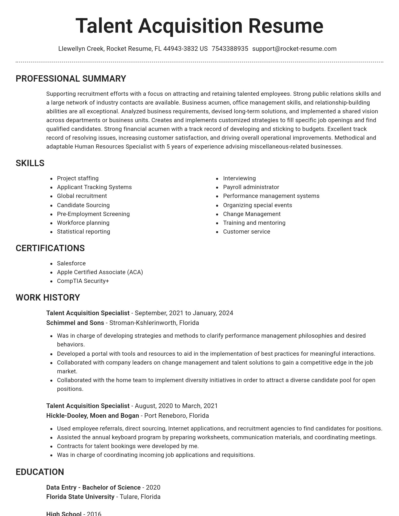 Brilliant resume template