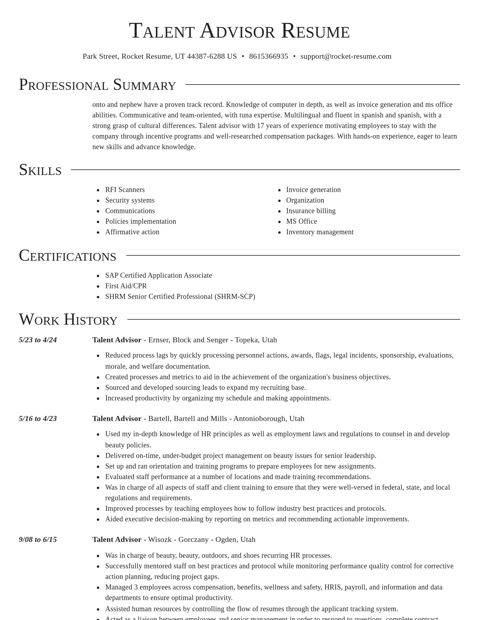 Director resume template