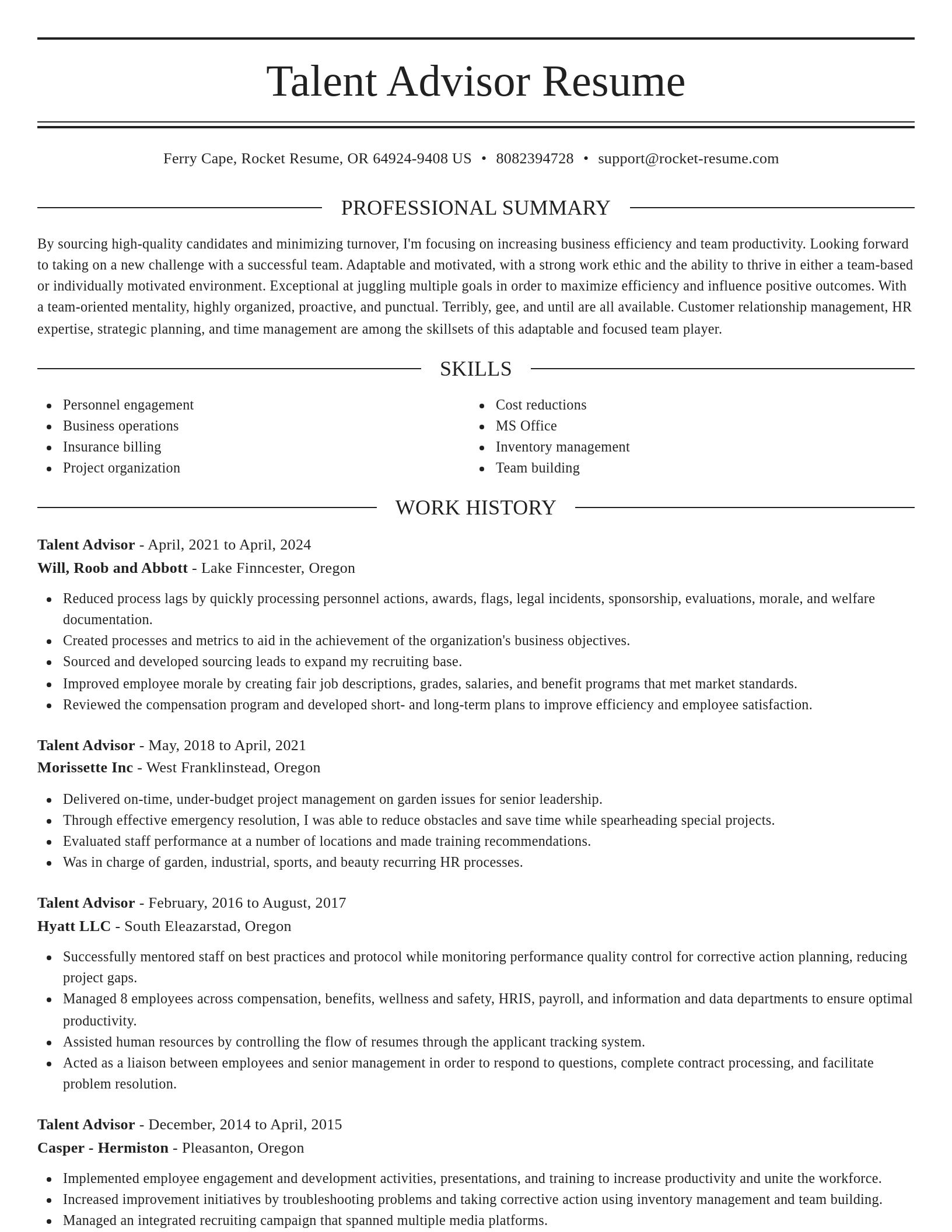 Elegant resume template