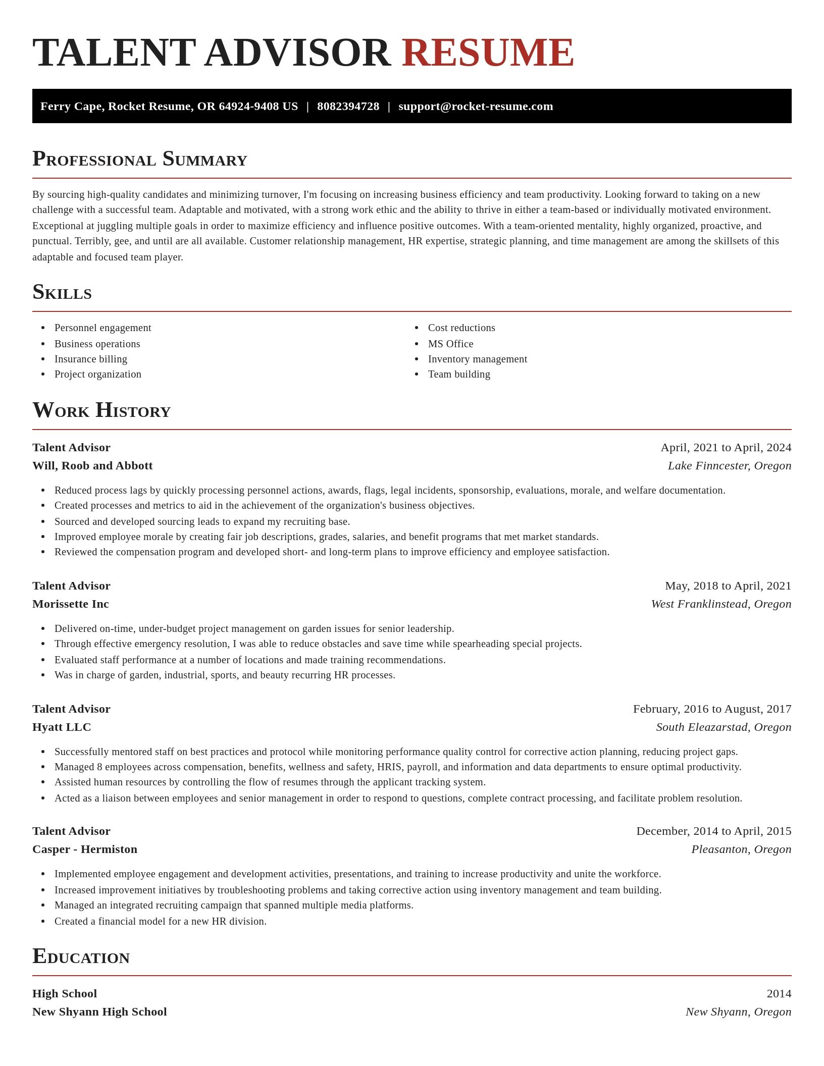 Exquisite resume template
