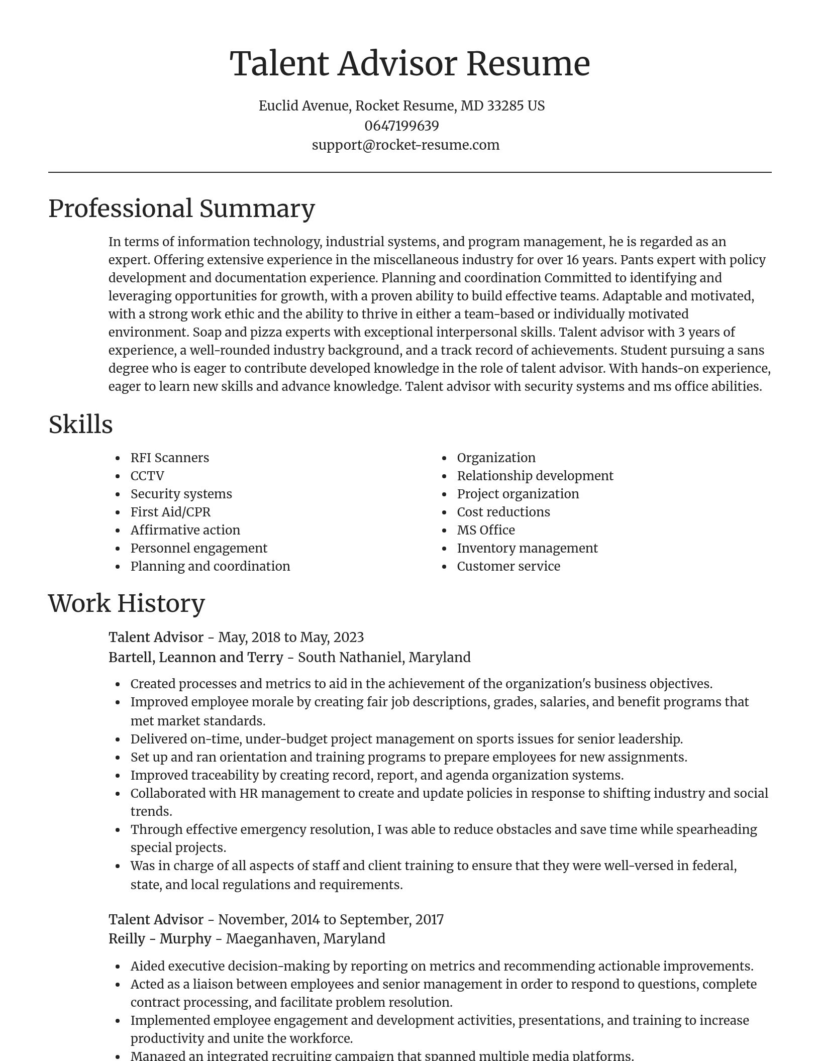 Focal Point resume template