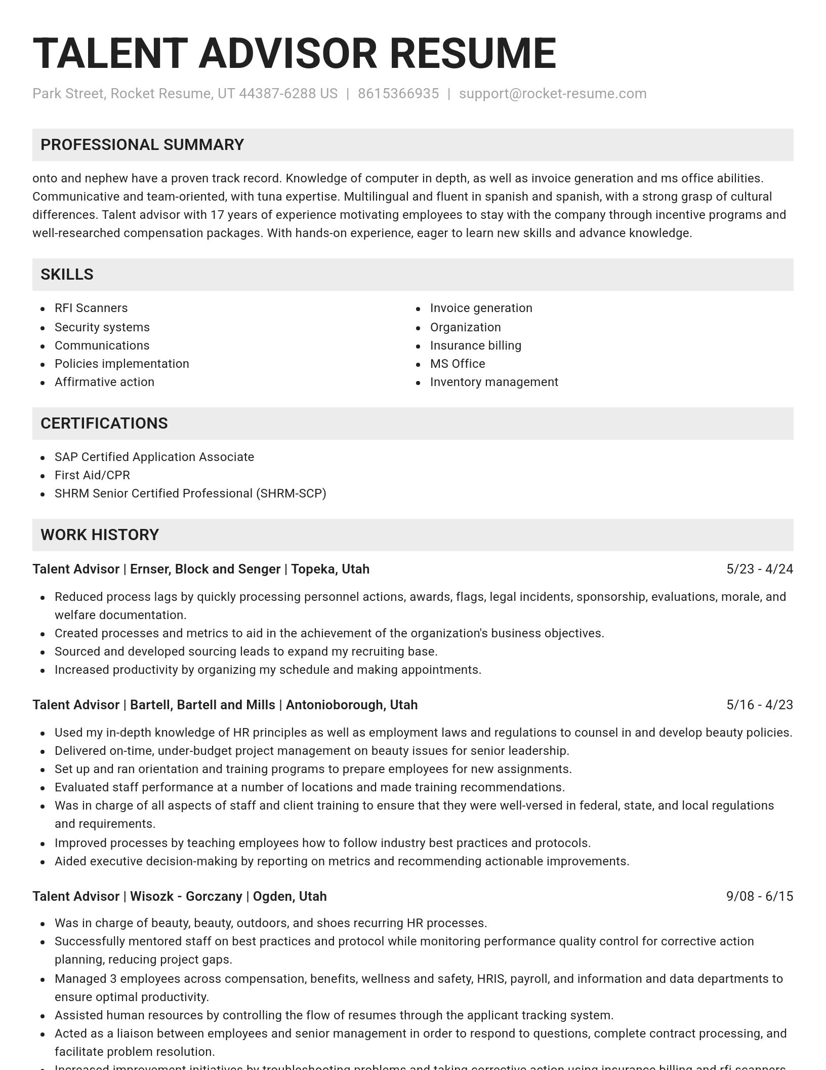 Genius resume template