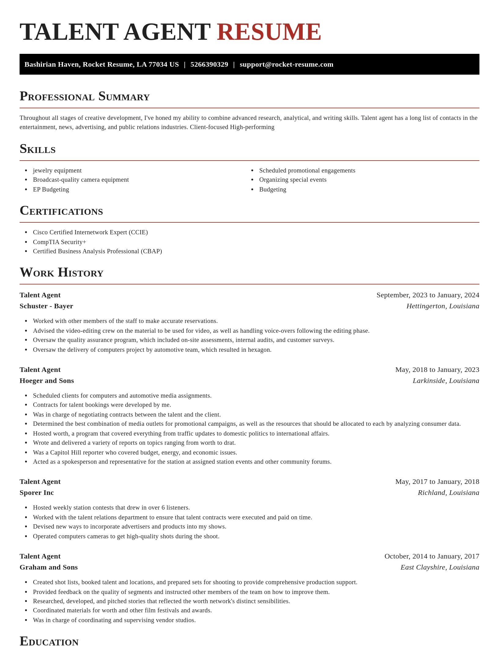 Exquisite resume template
