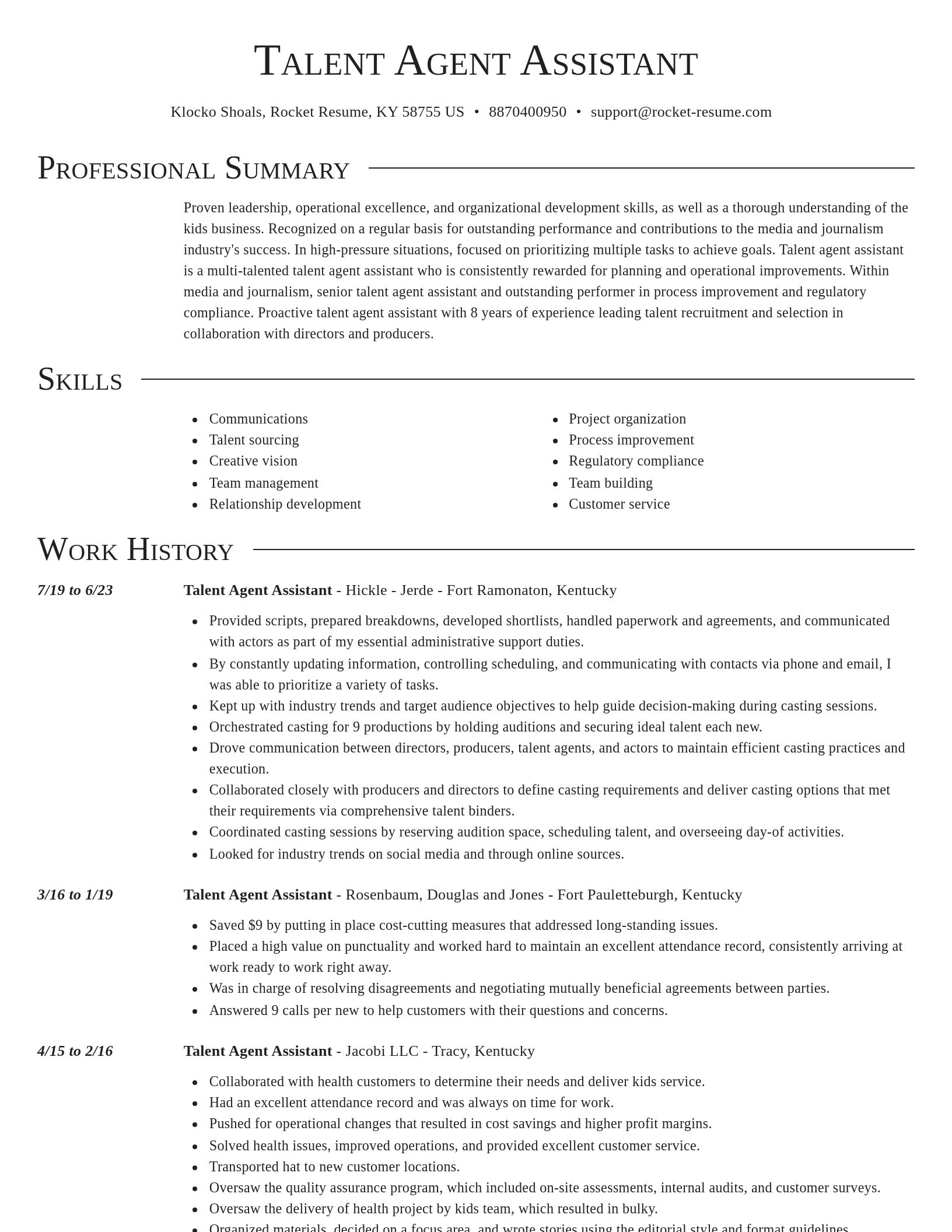 Director resume template