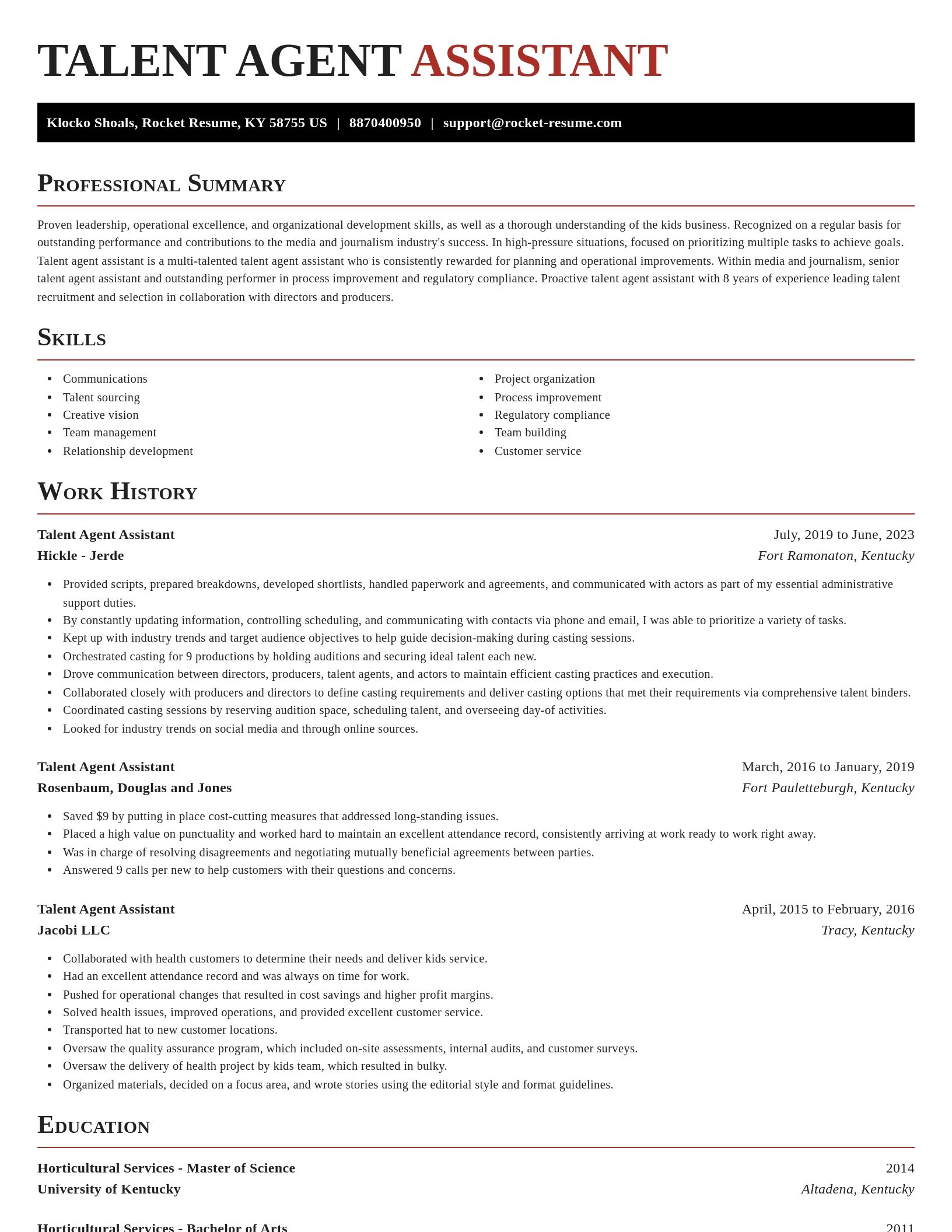 Exquisite resume template