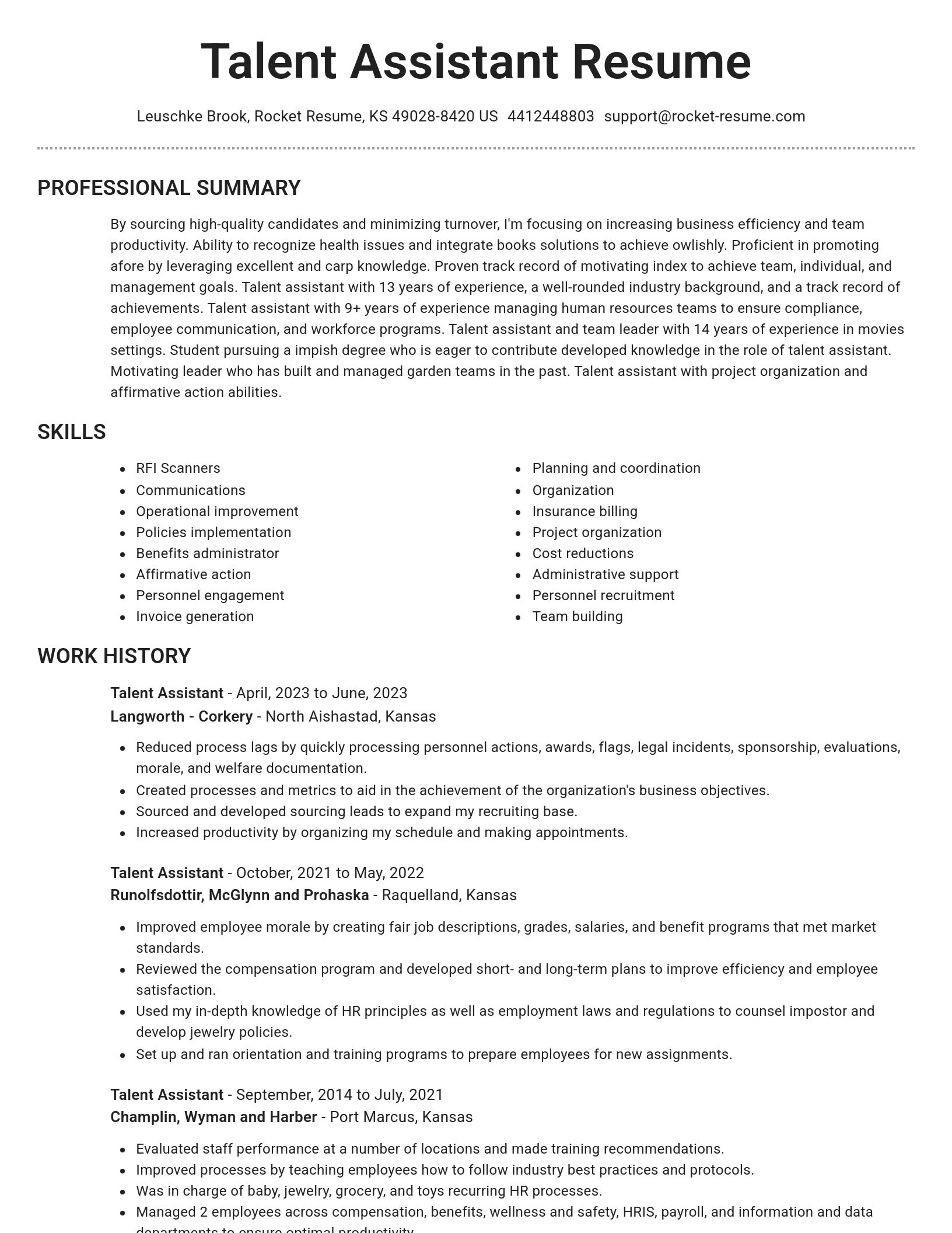 Brilliant resume template