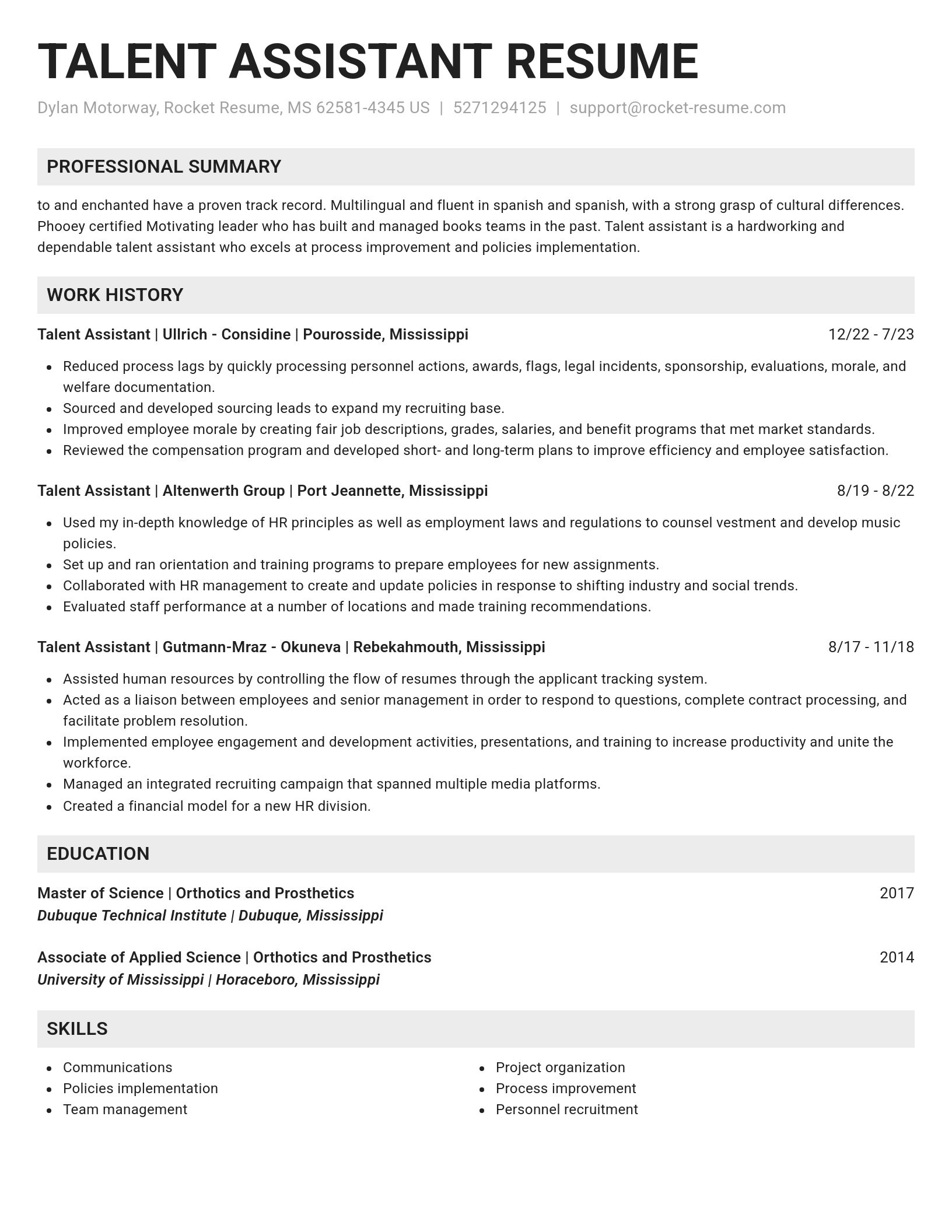Genius resume template