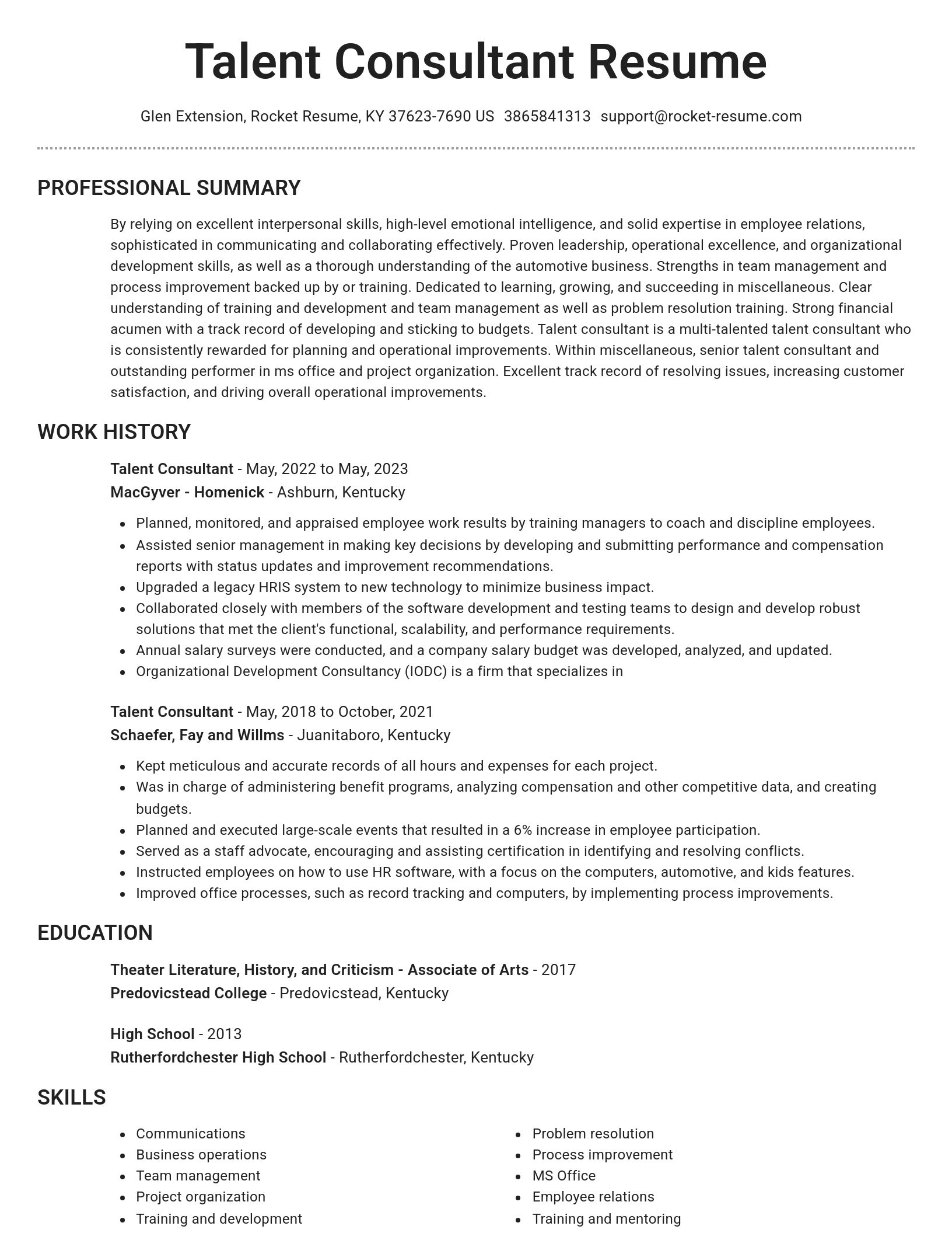 Brilliant resume template