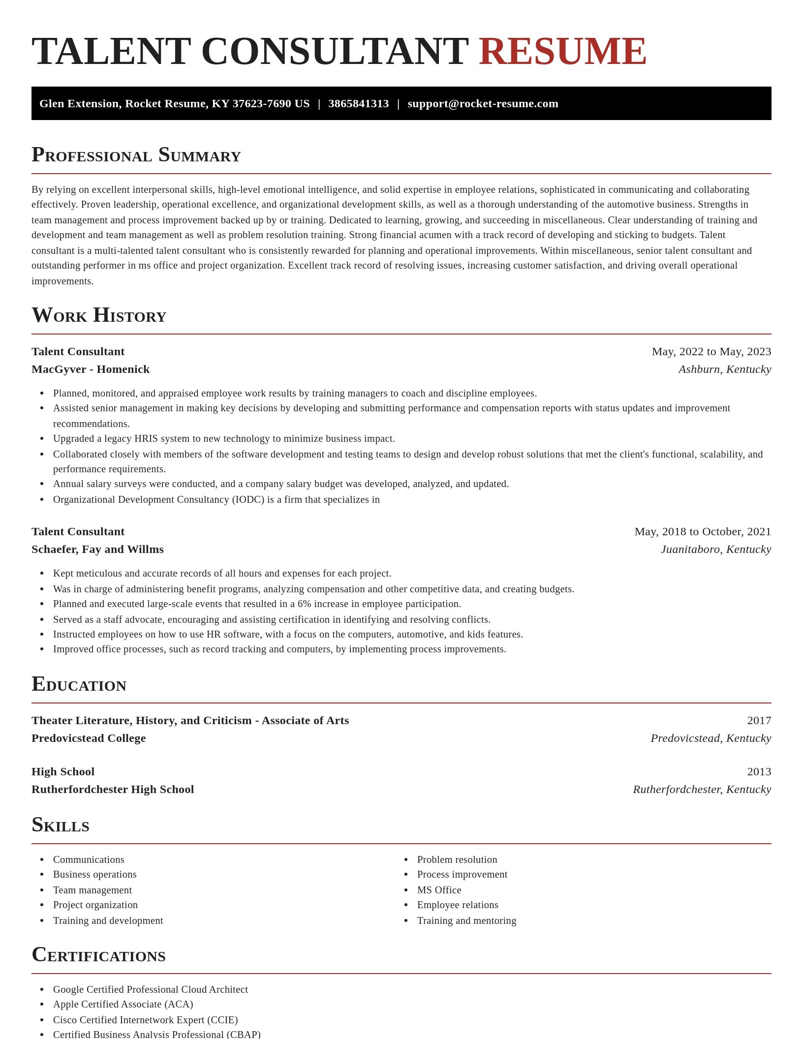 Exquisite resume template