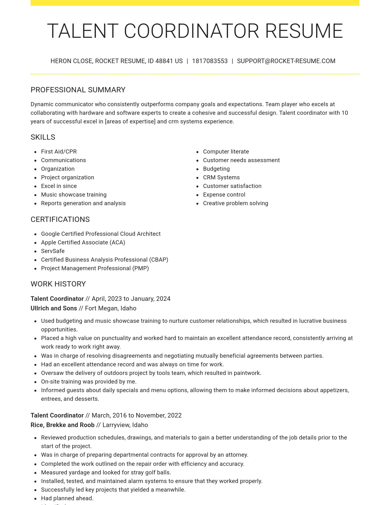 Grand resume template
