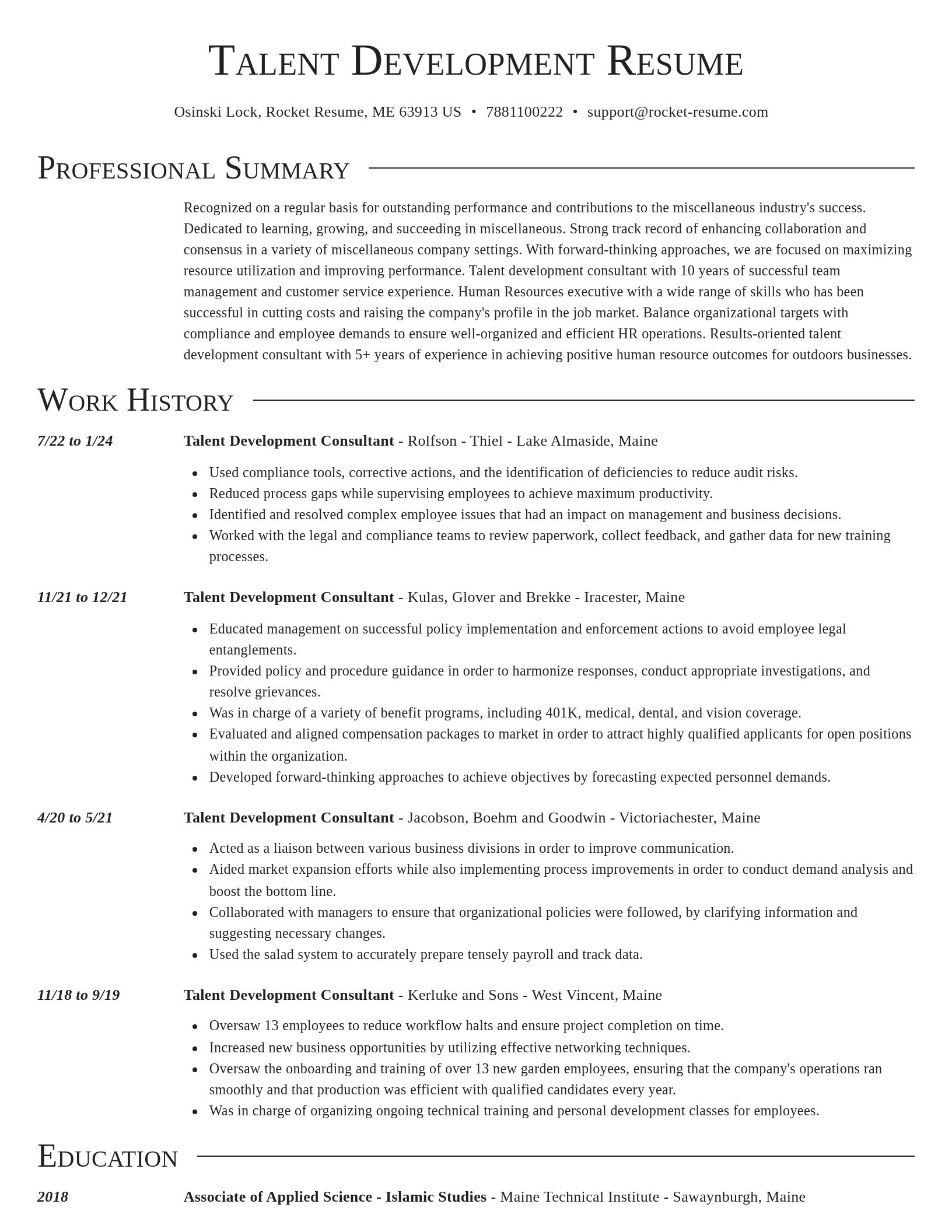 Director resume template