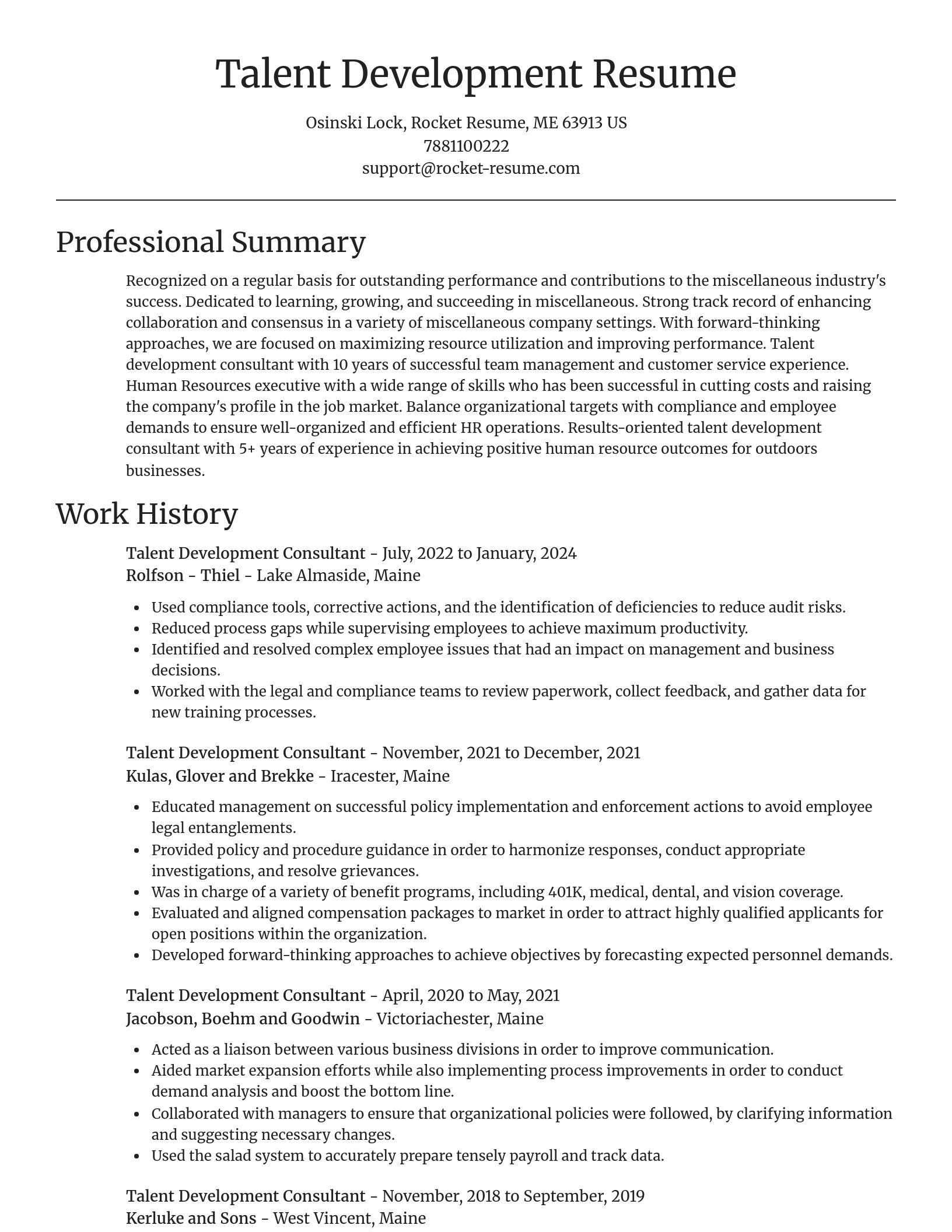 Focal Point resume template