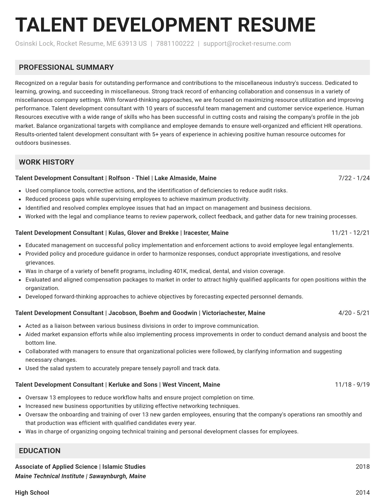 Genius resume template