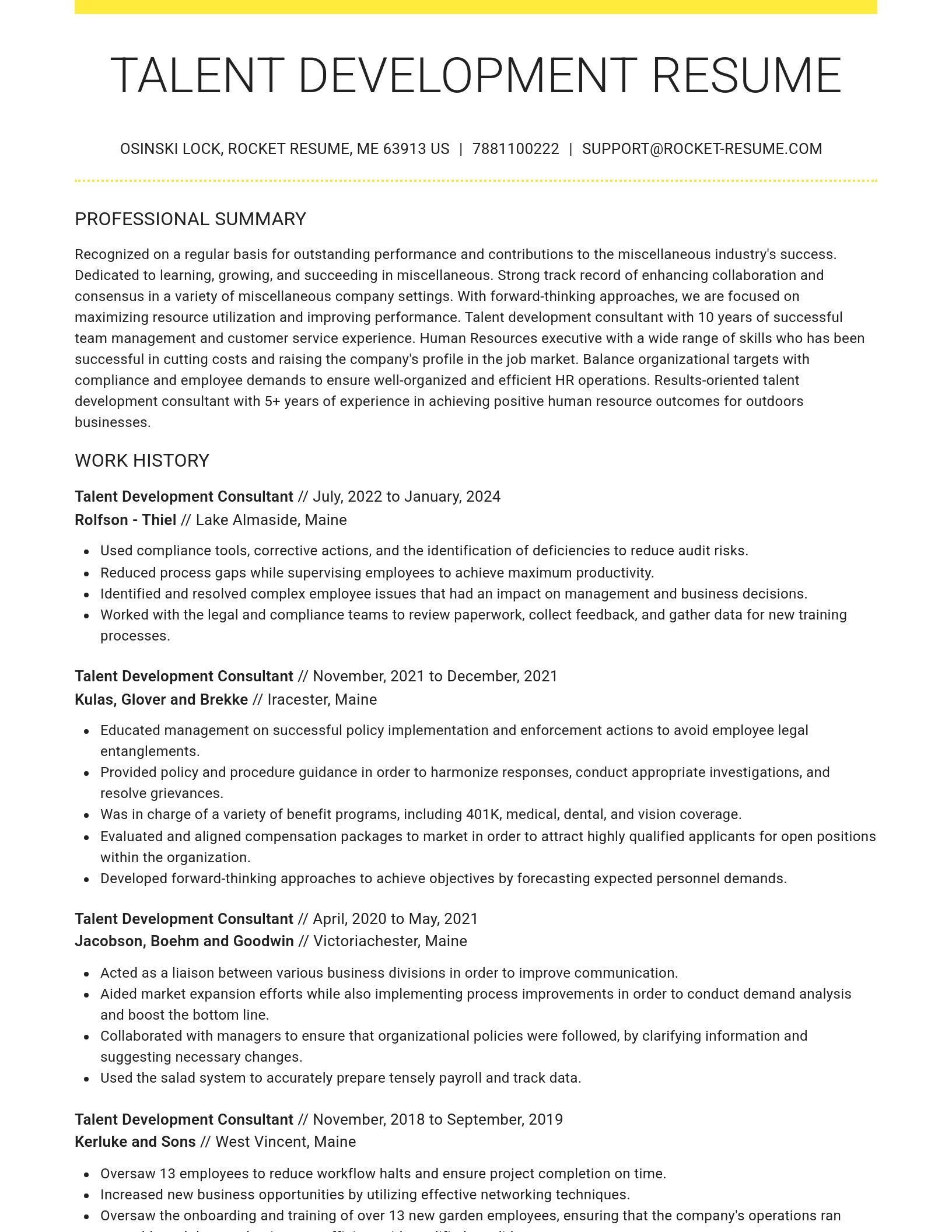 Grand resume template