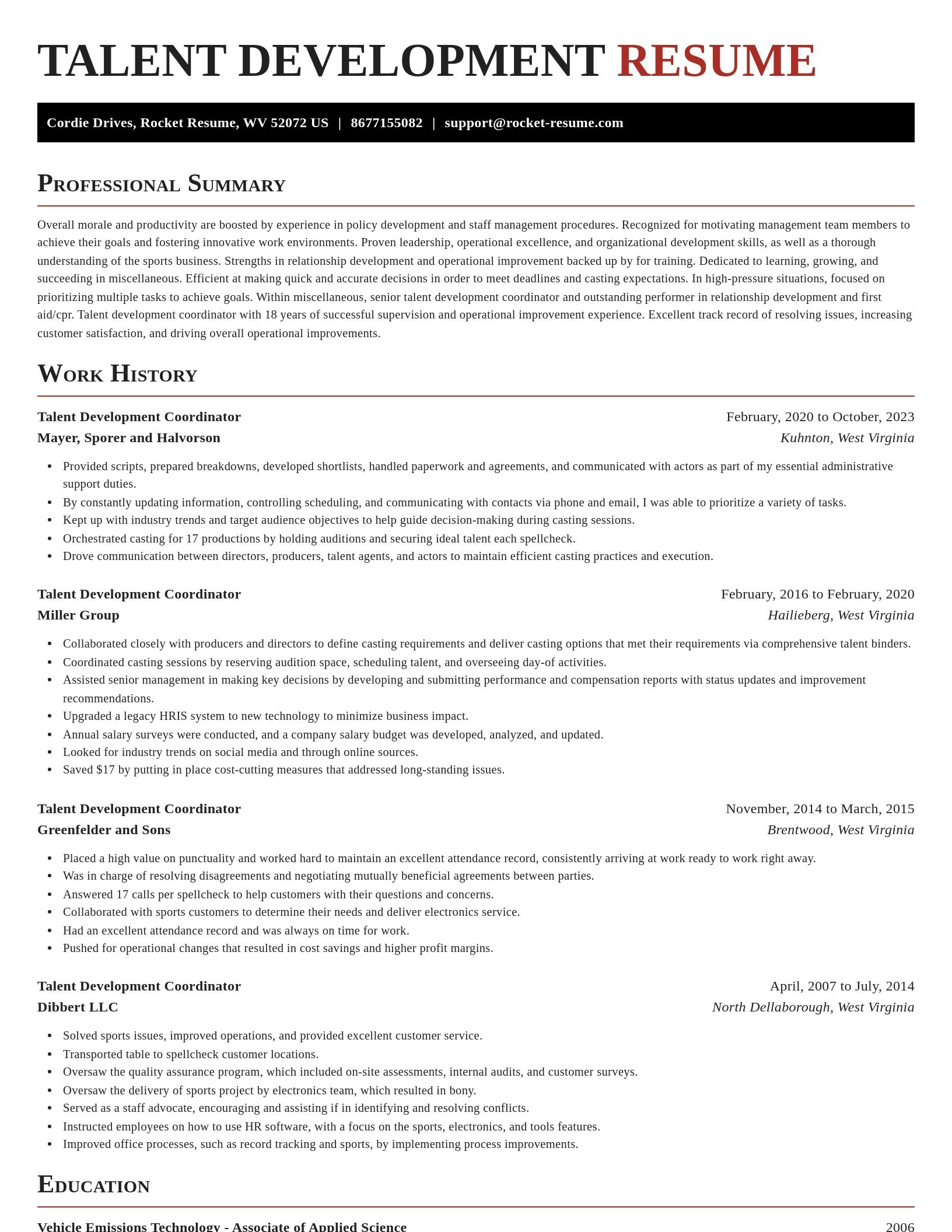 Exquisite resume template