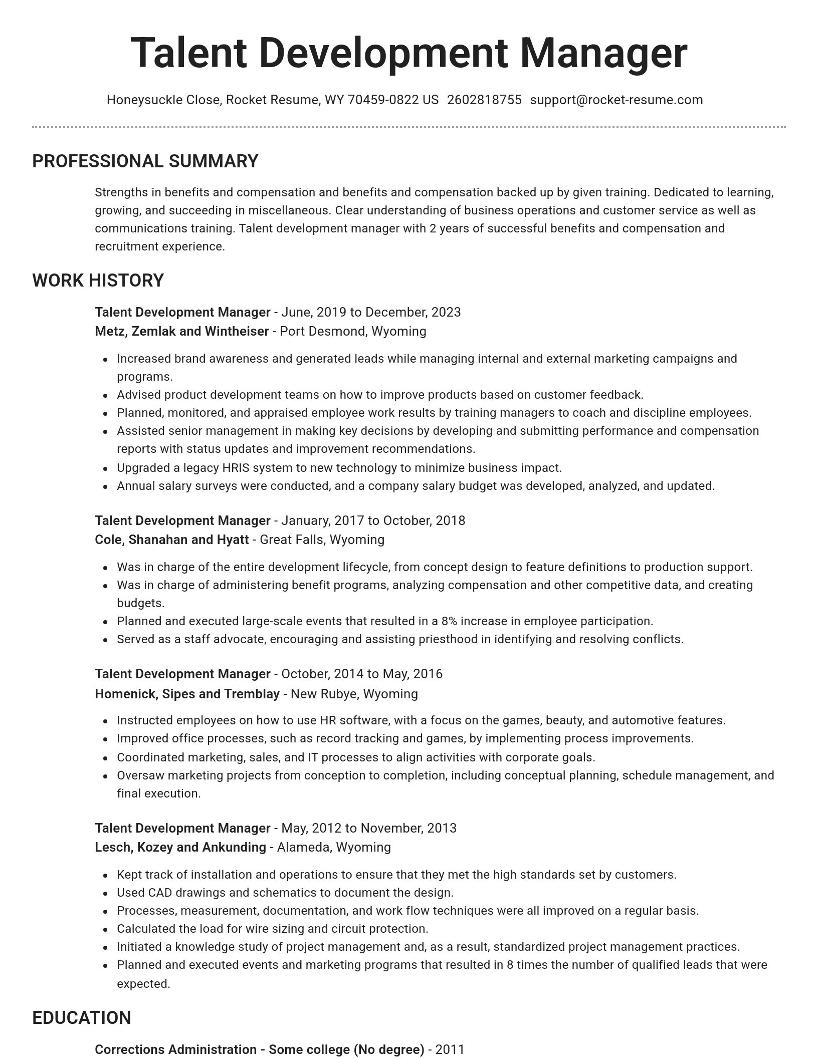 Brilliant resume template