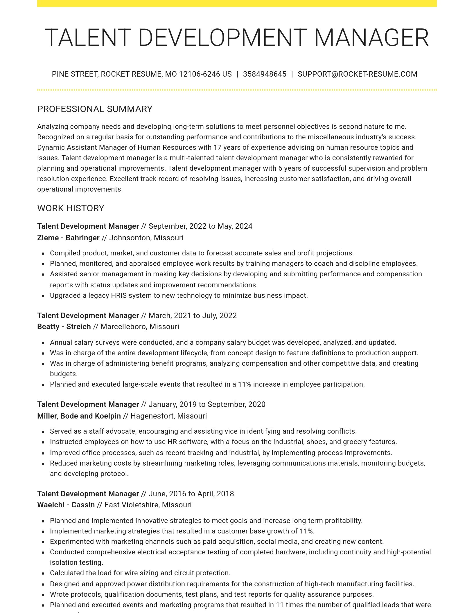 Grand resume template