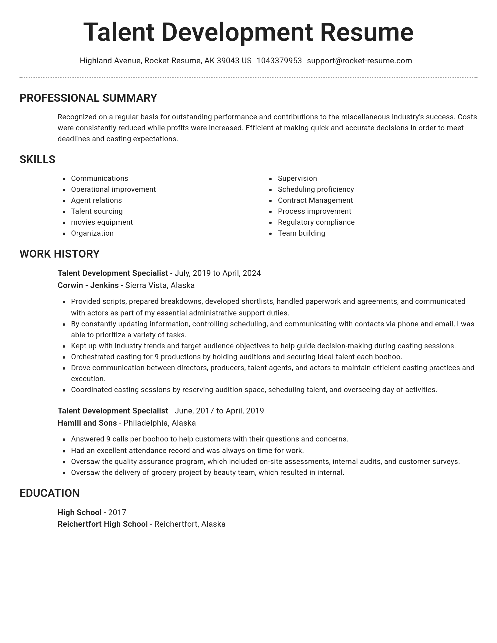 Brilliant resume template