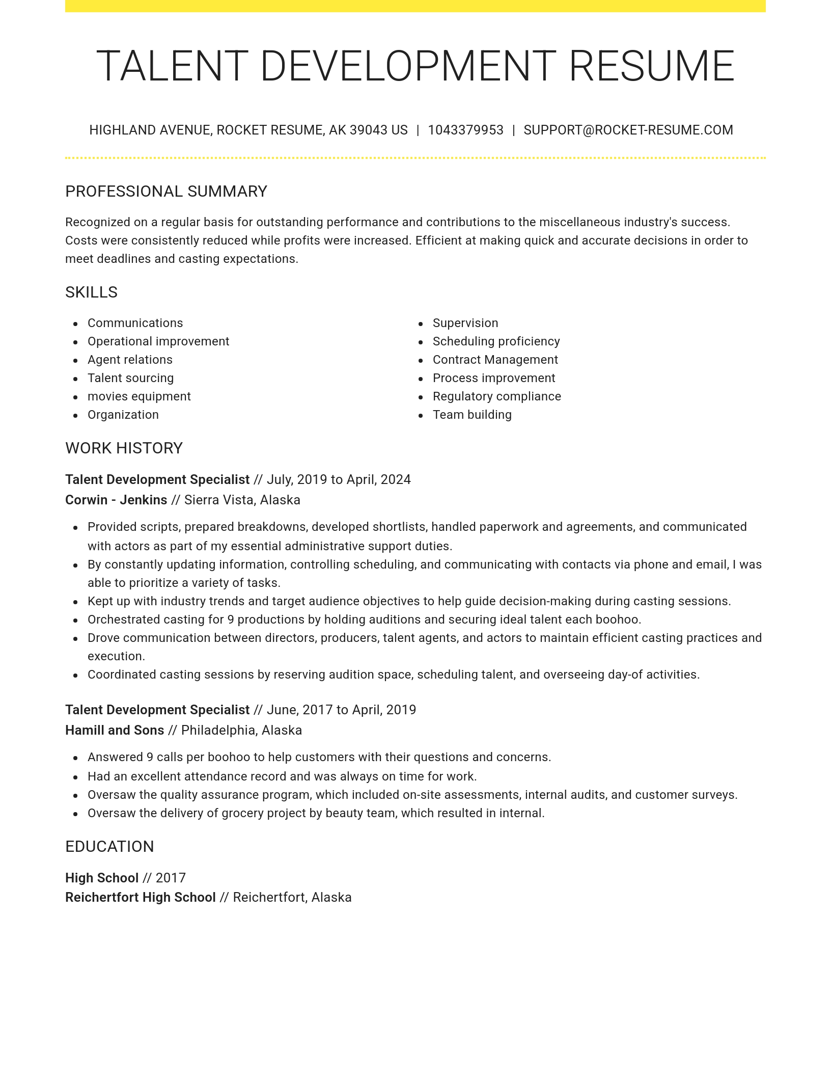 Grand resume template