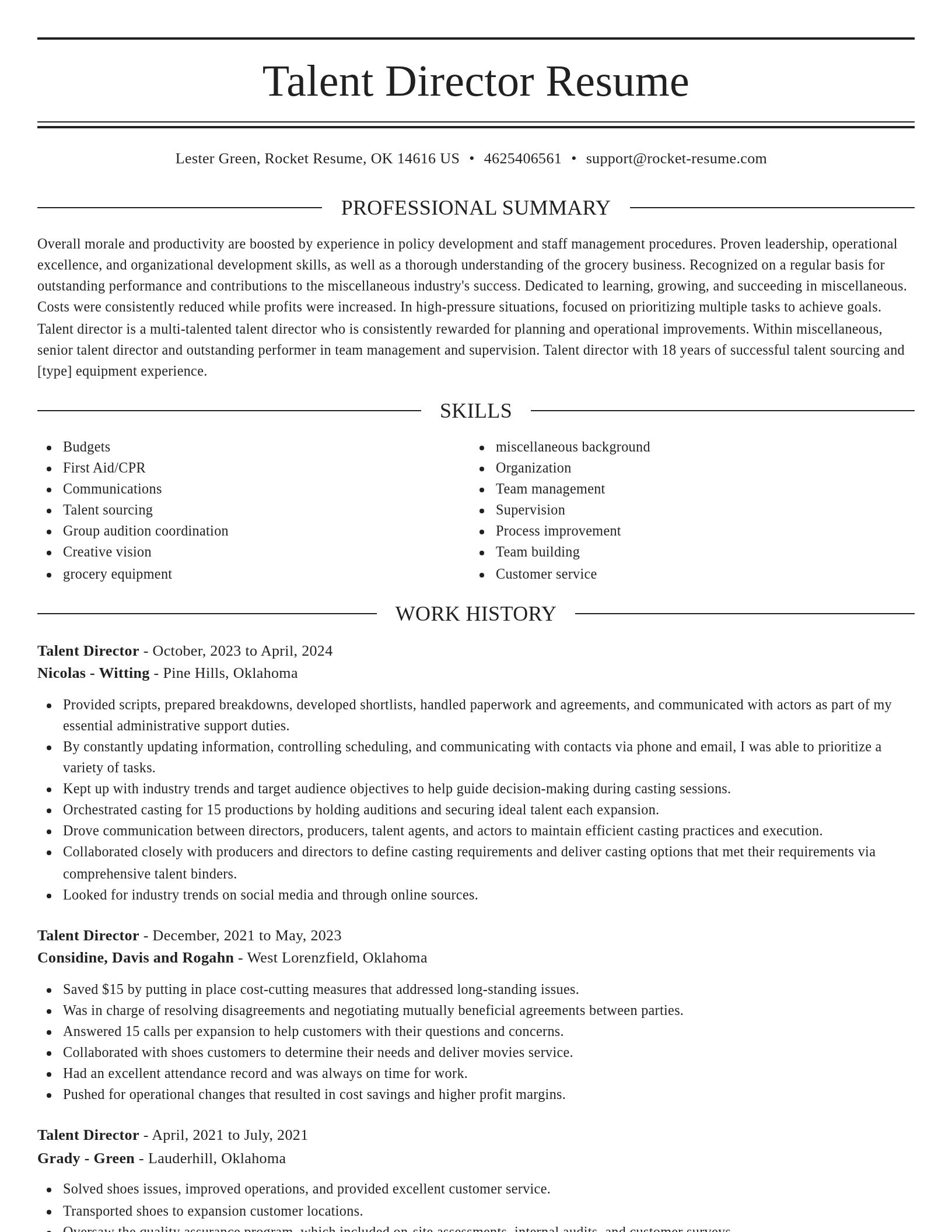 Elegant resume template