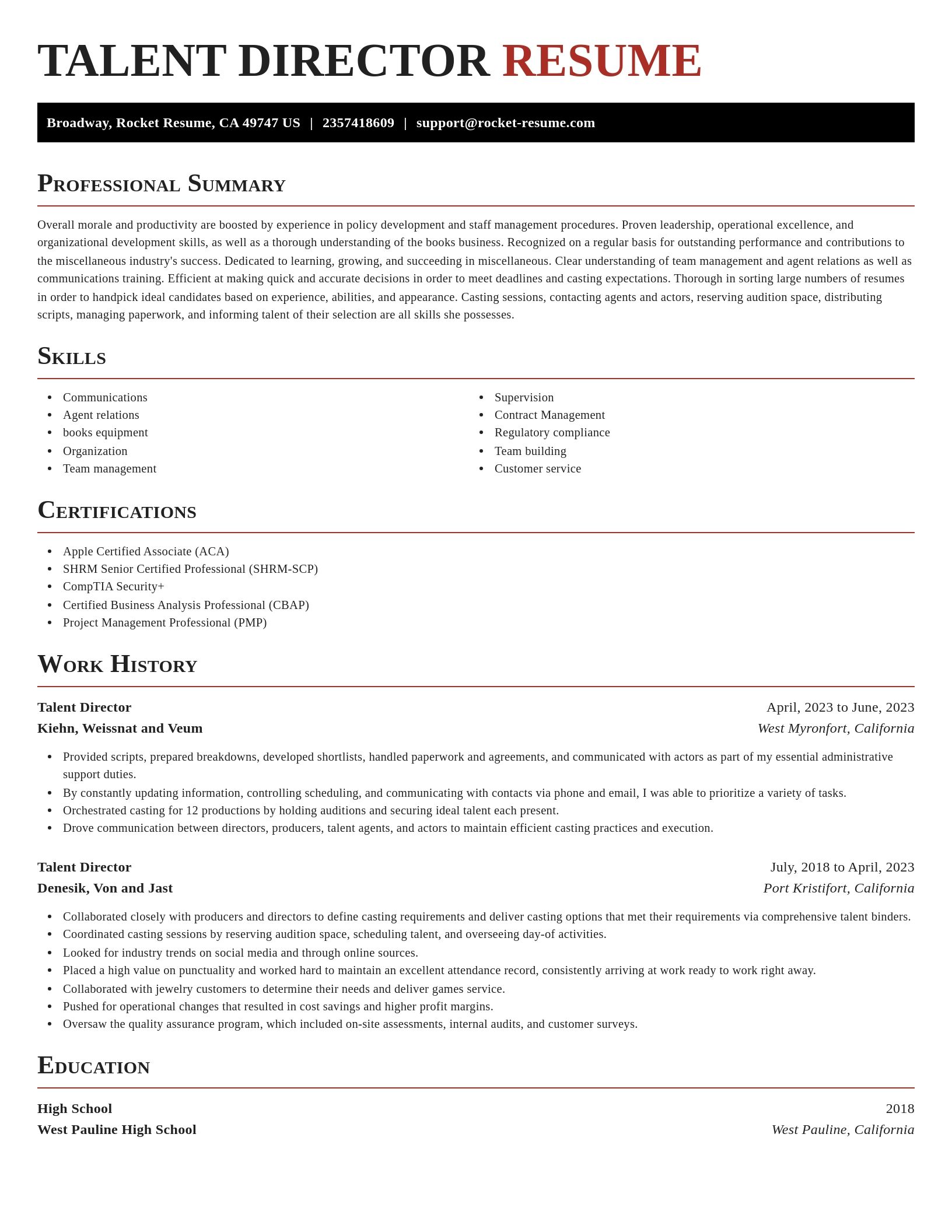 Exquisite resume template