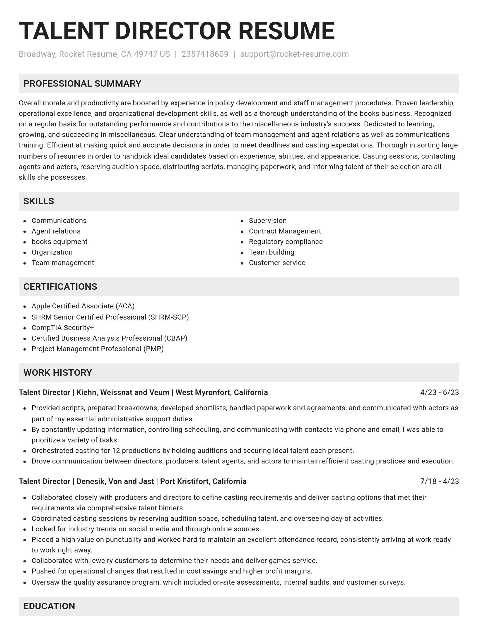 Genius resume template