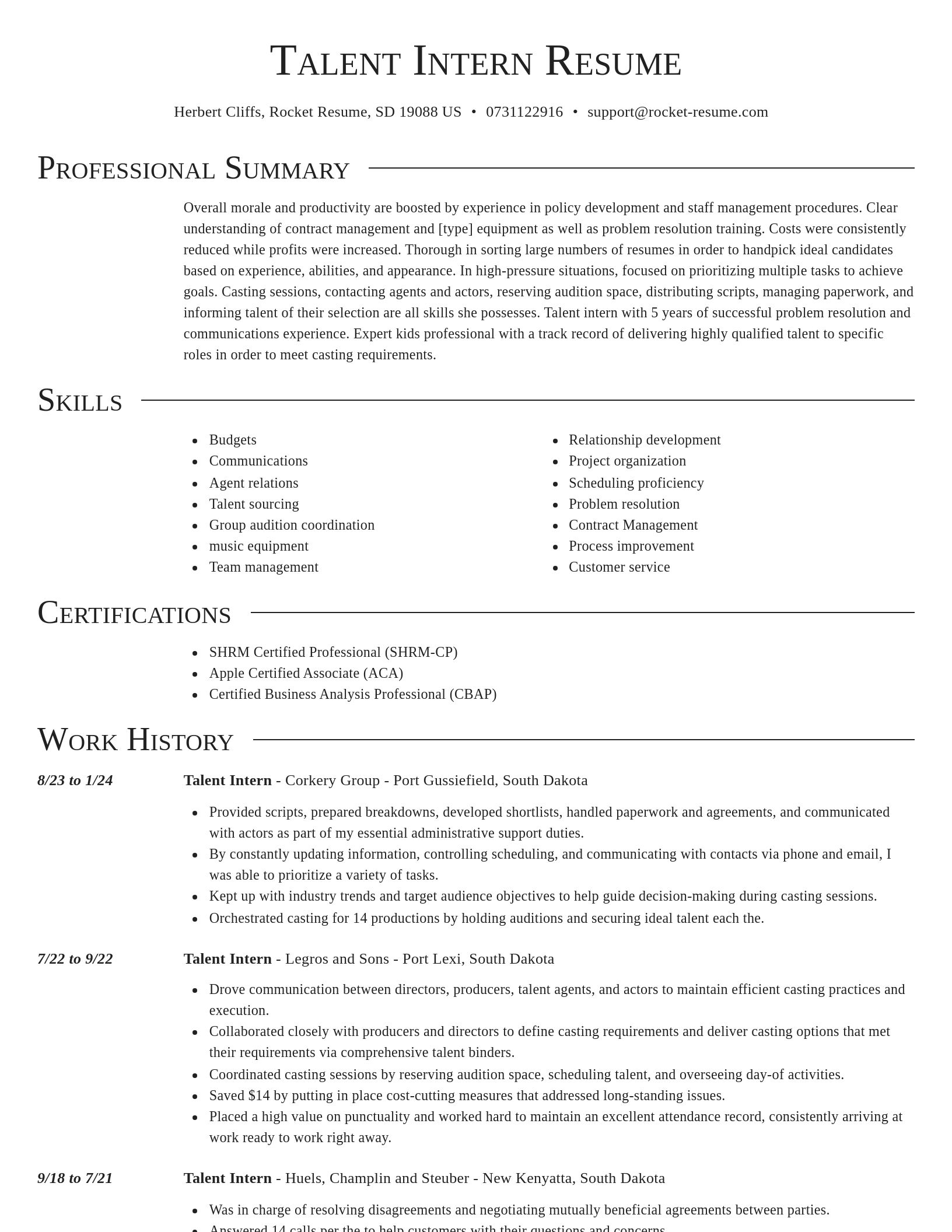 Director resume template