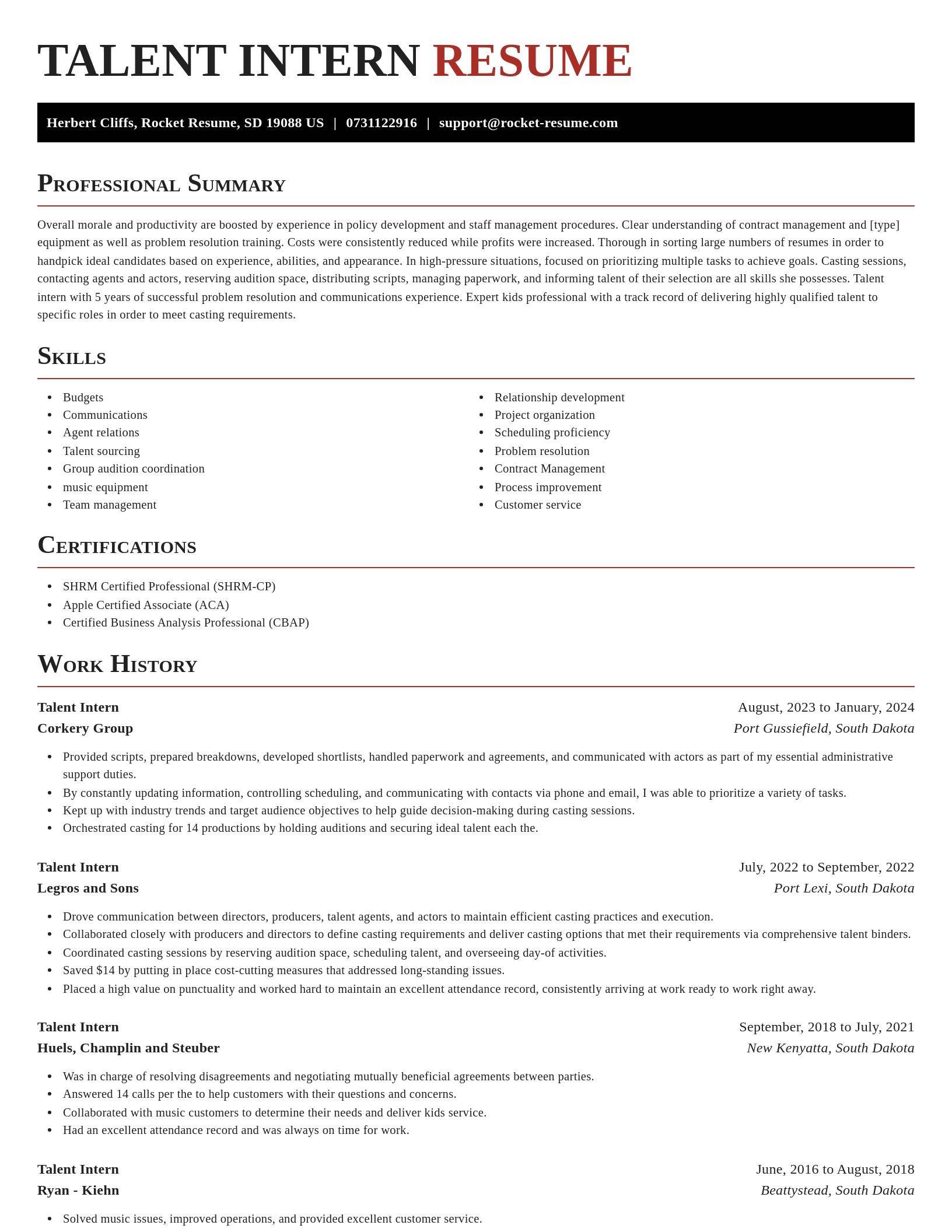 Exquisite resume template
