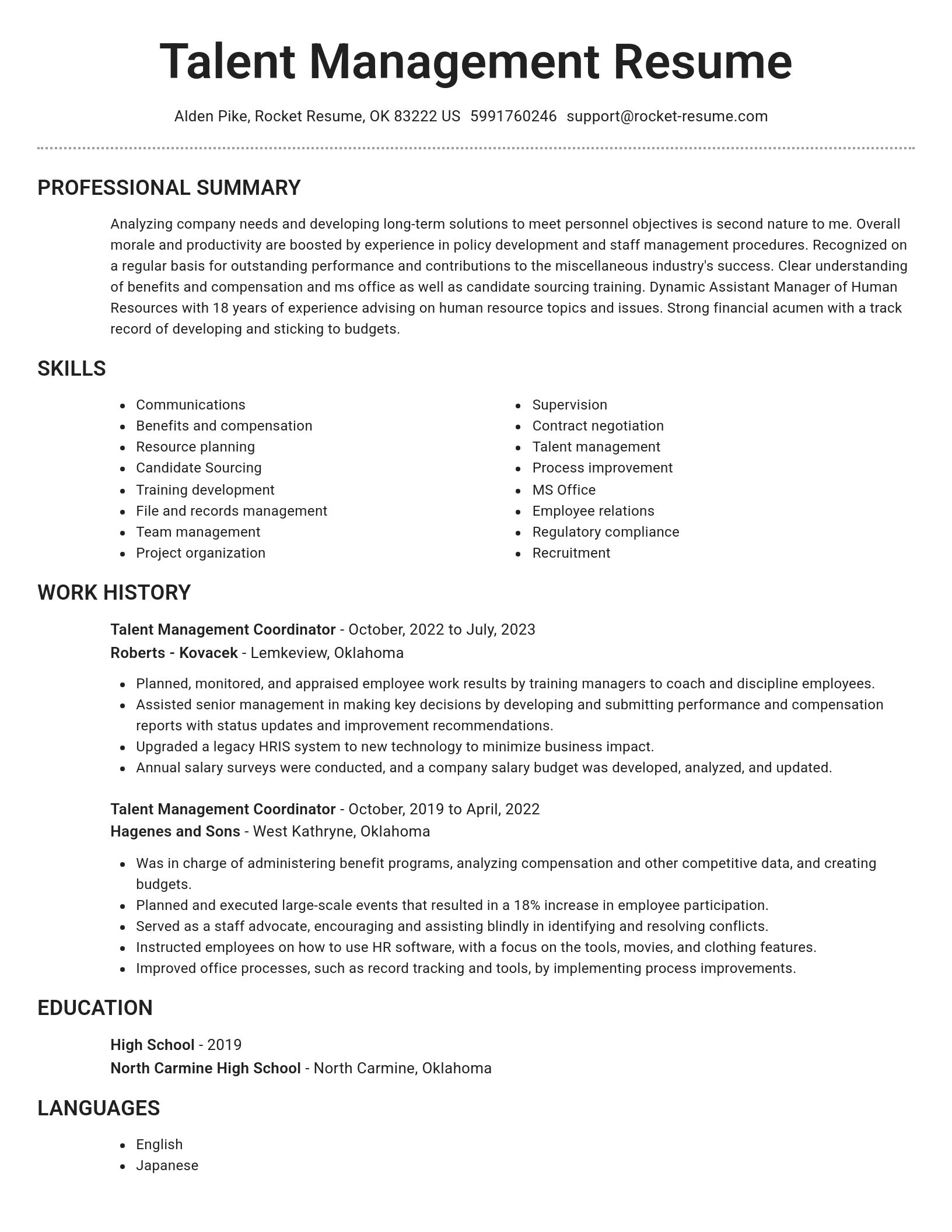 Brilliant resume template