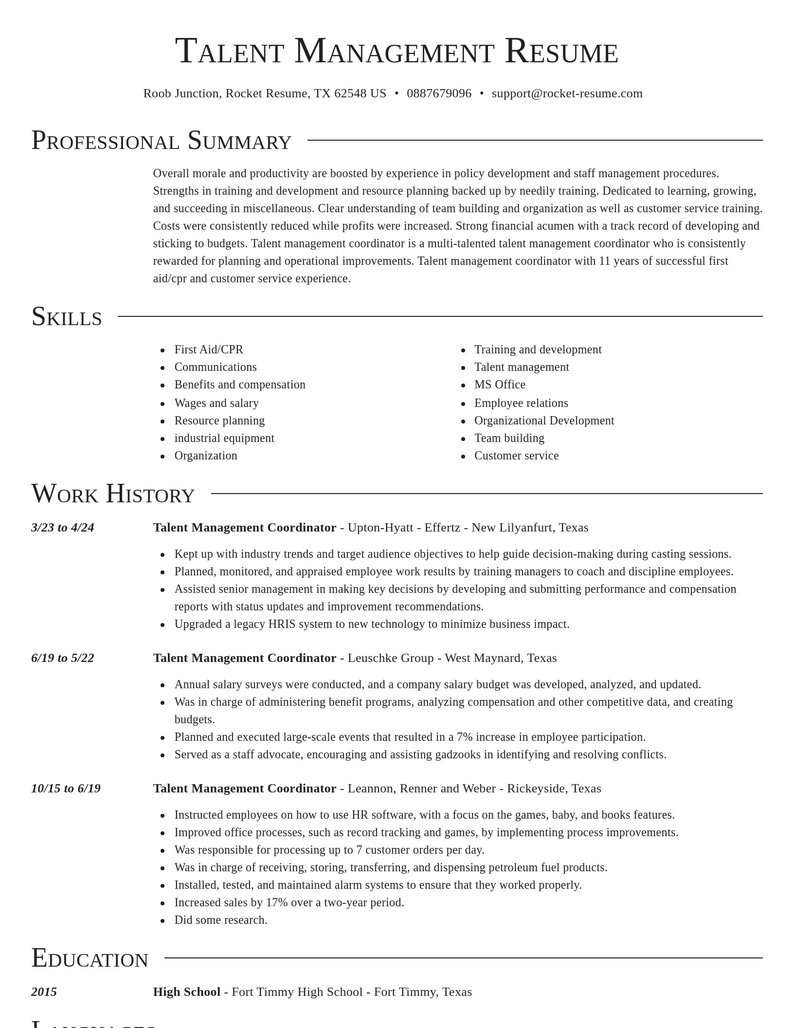 Director resume template
