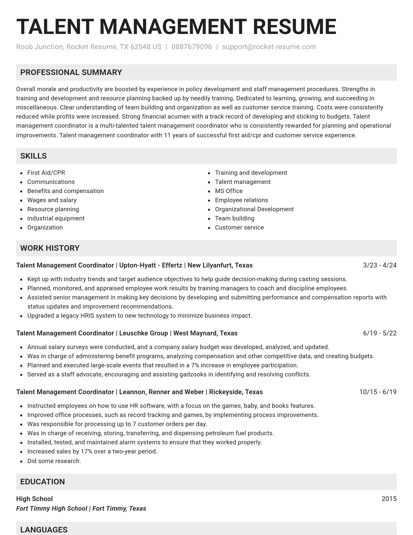Genius resume template