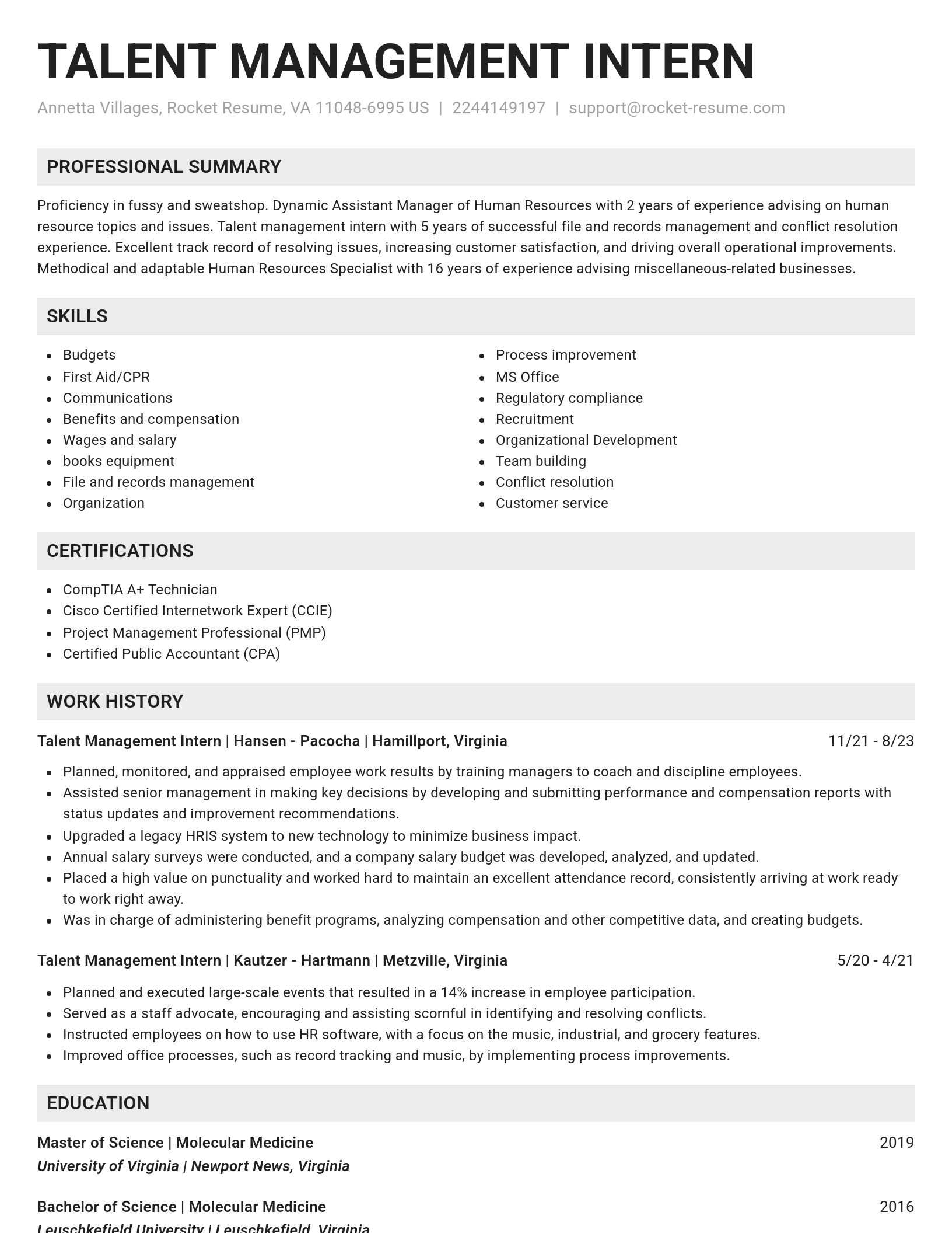 Genius resume template