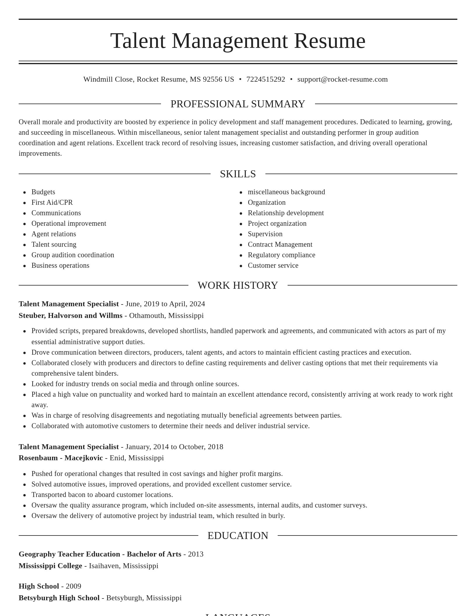 Elegant resume template