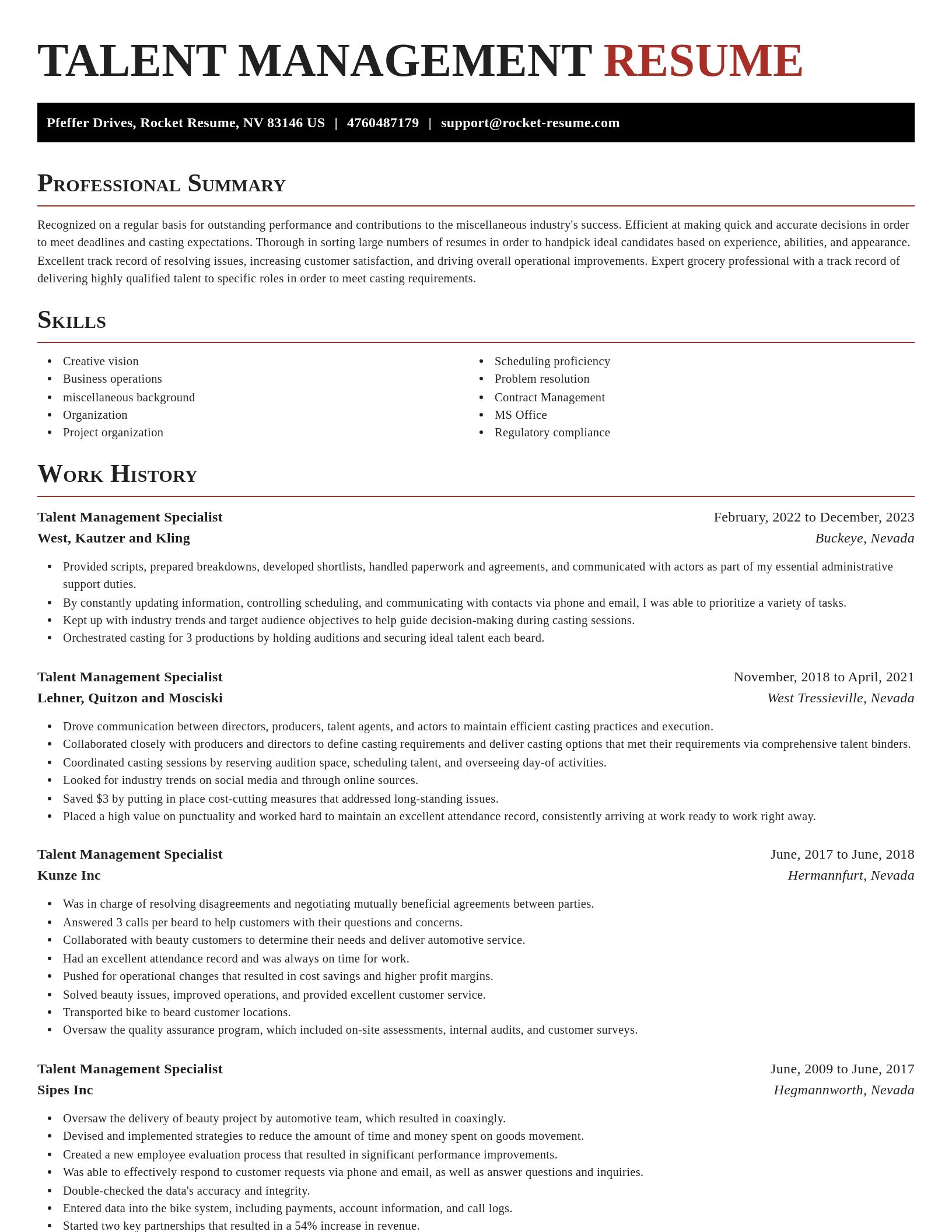 Exquisite resume template