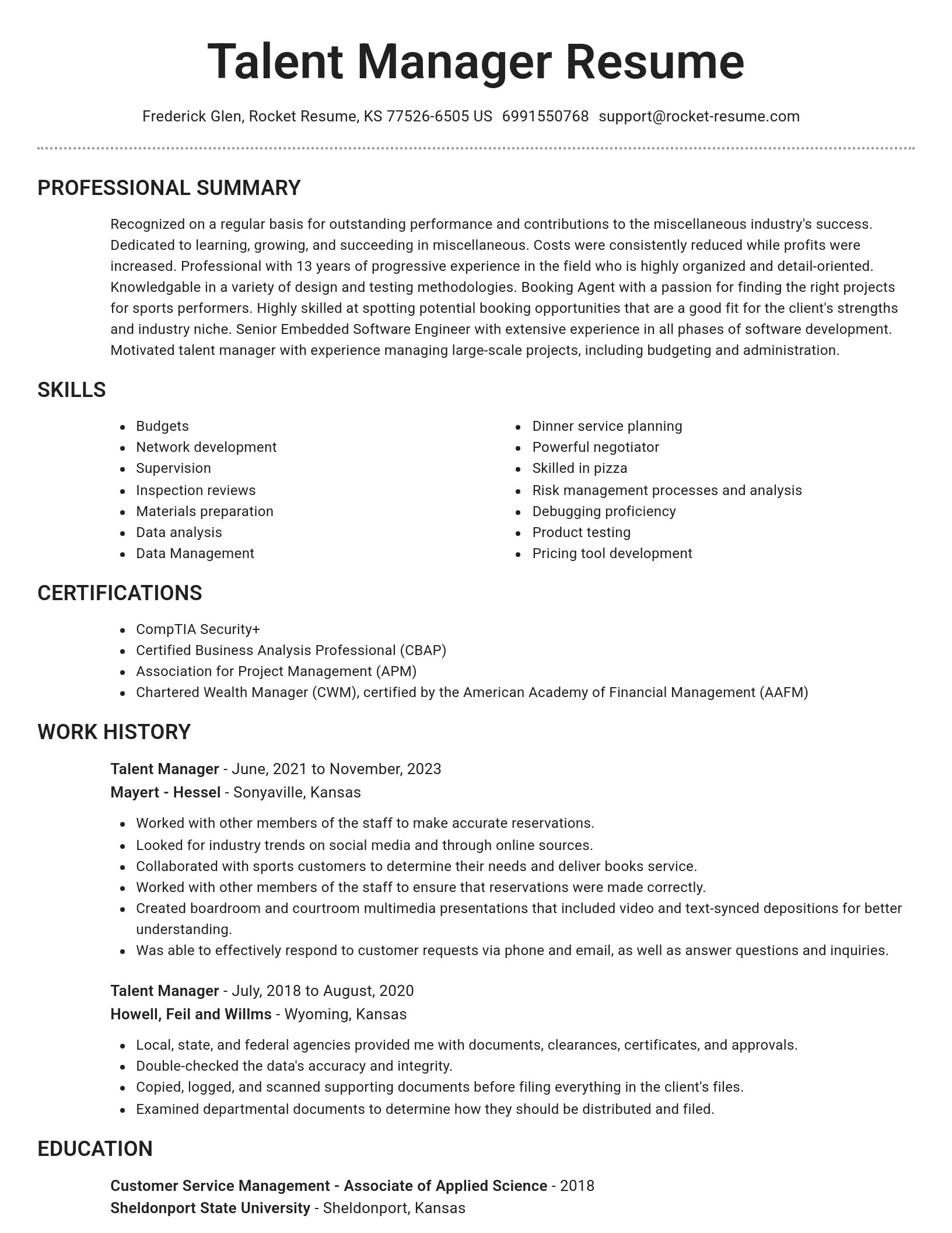 Brilliant resume template