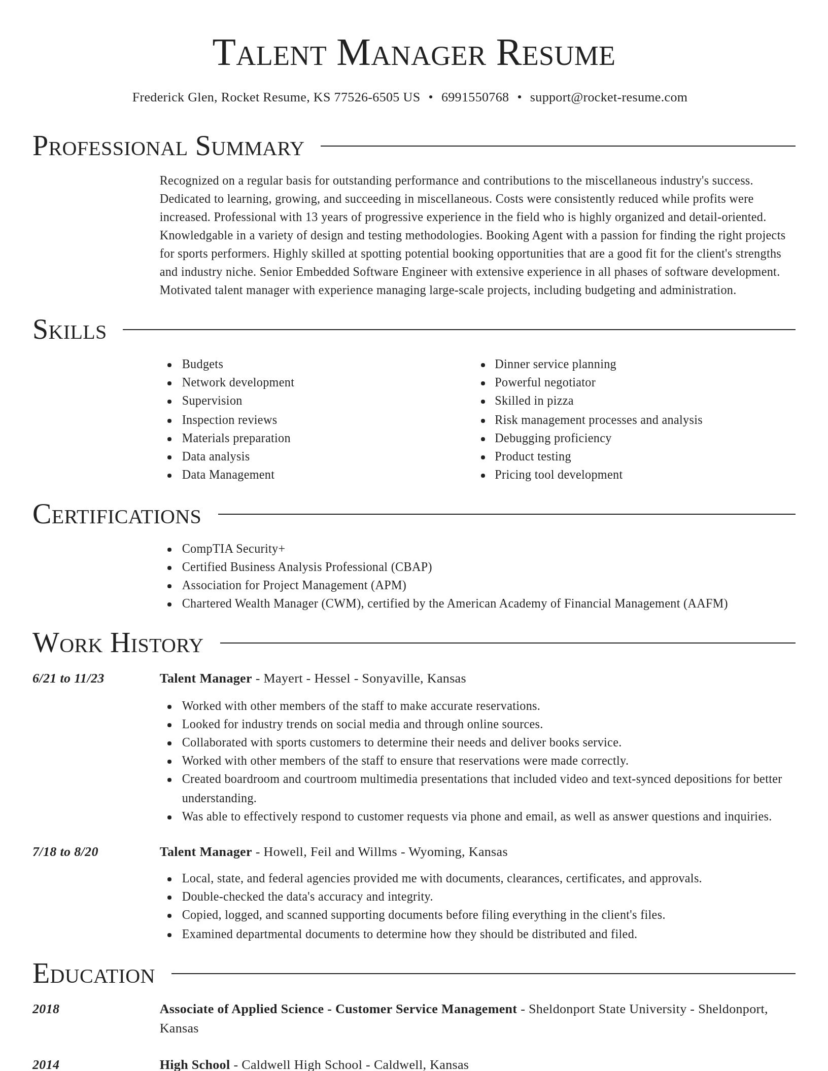 Director resume template