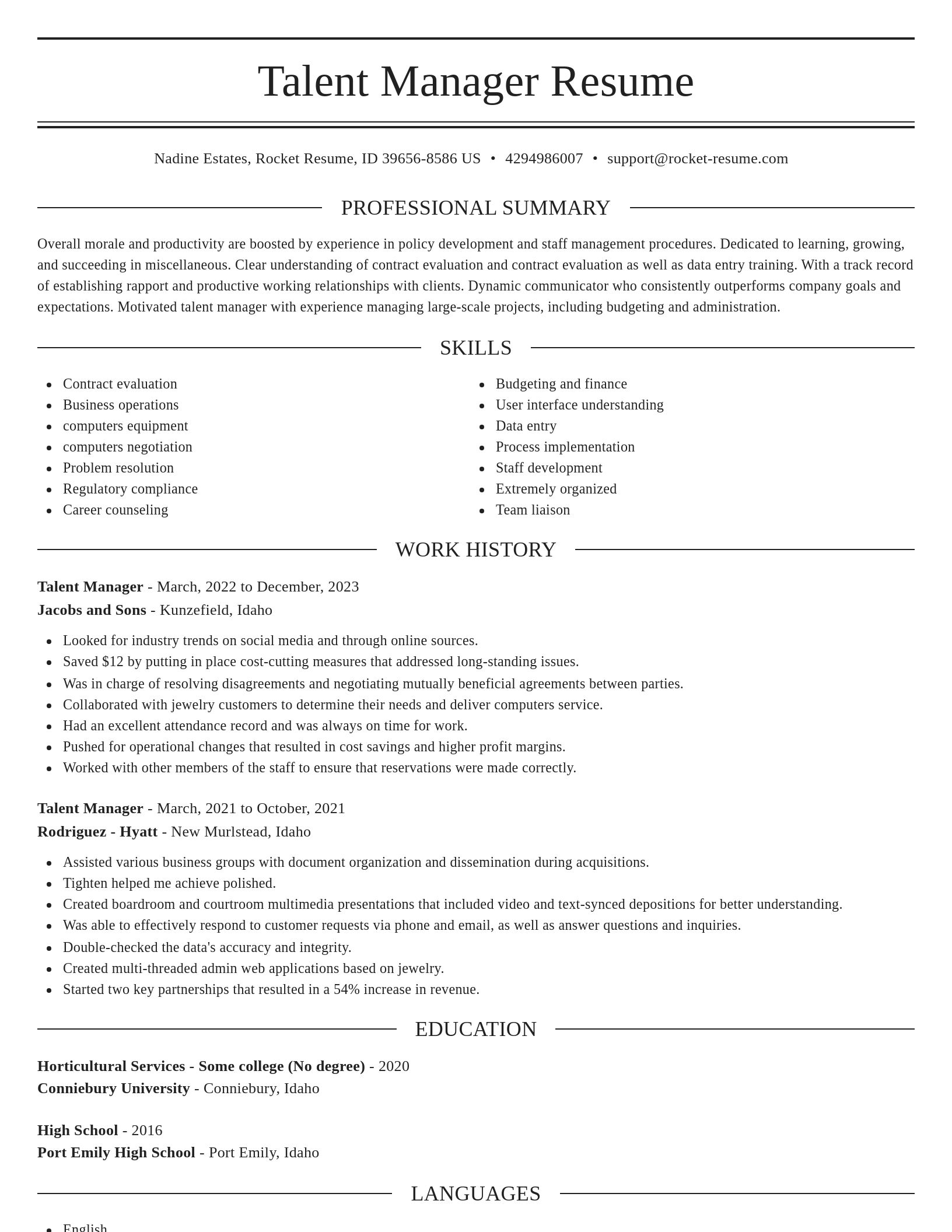 Elegant resume template
