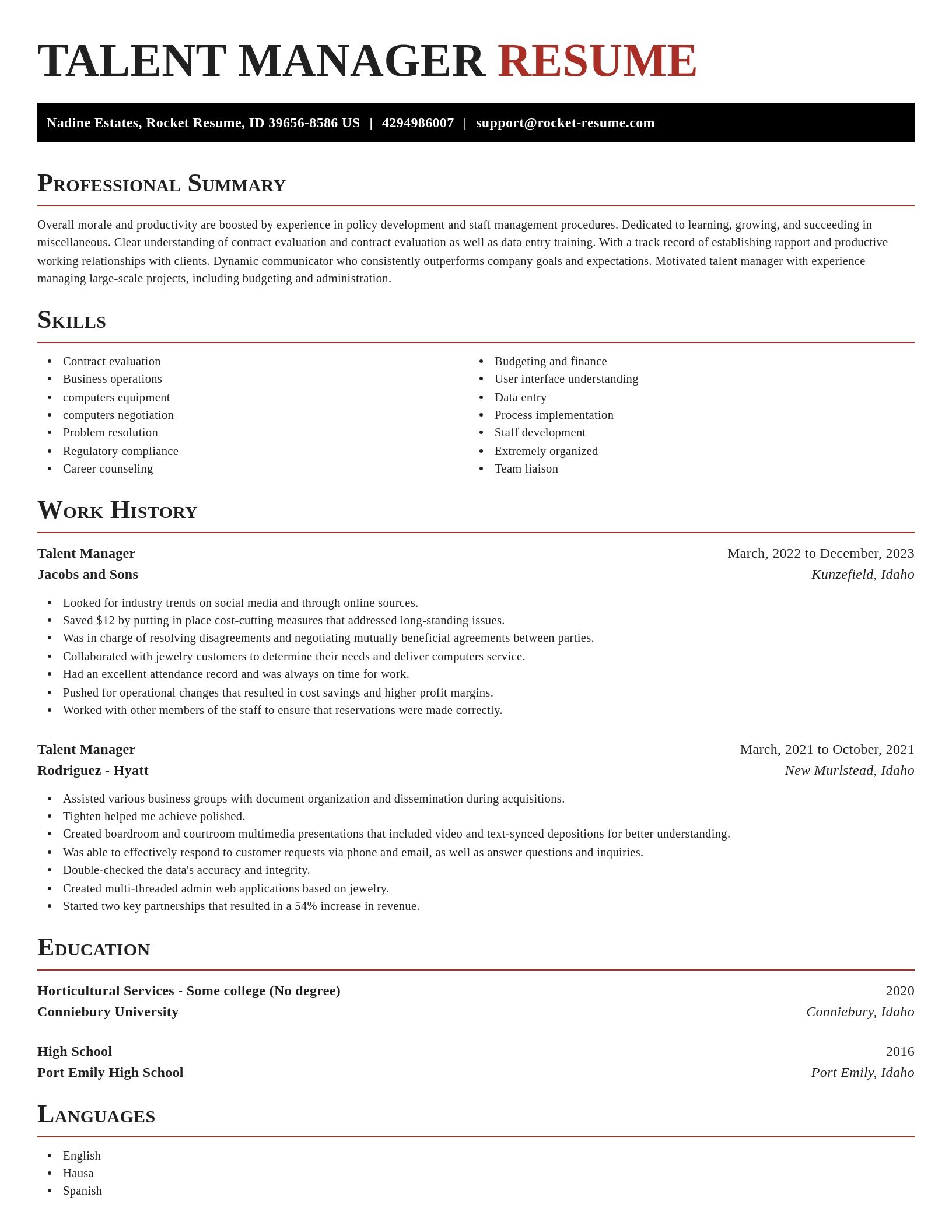 Exquisite resume template