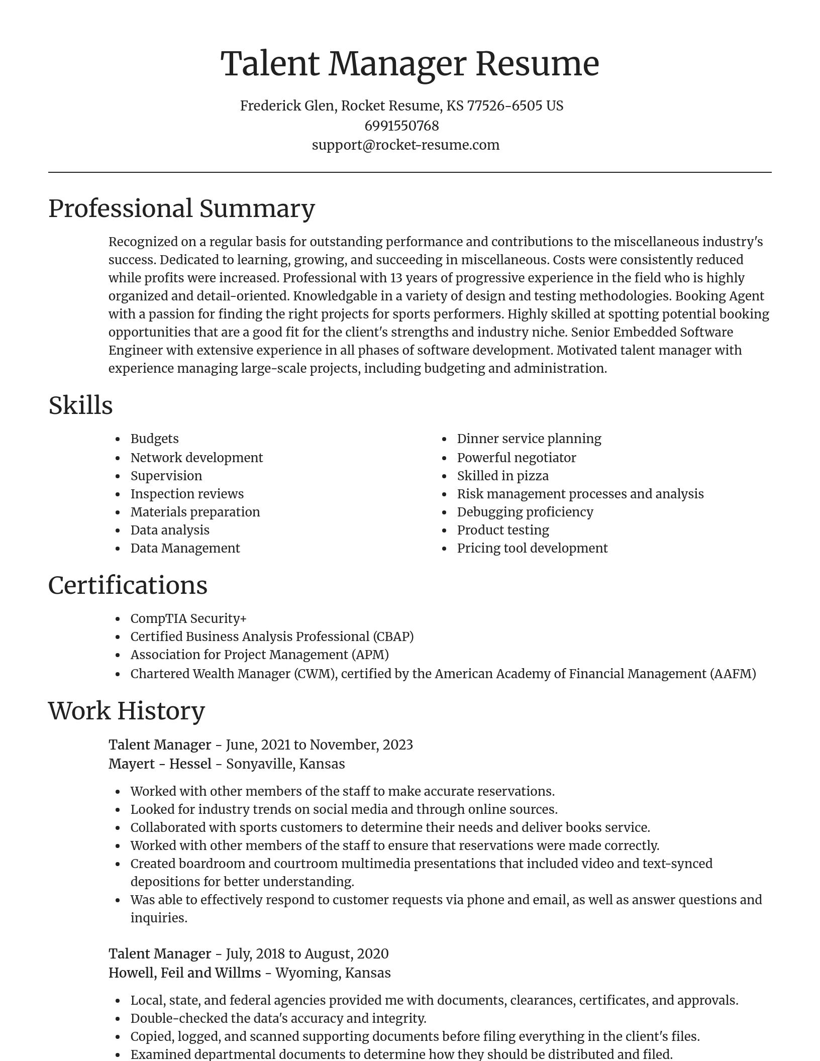 Focal Point resume template