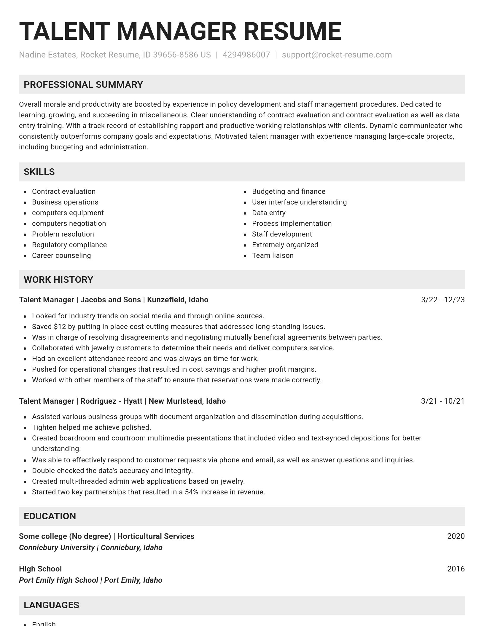 Genius resume template