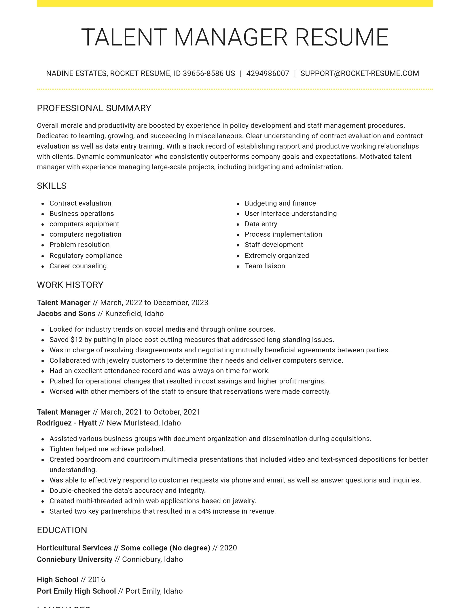 Grand resume template