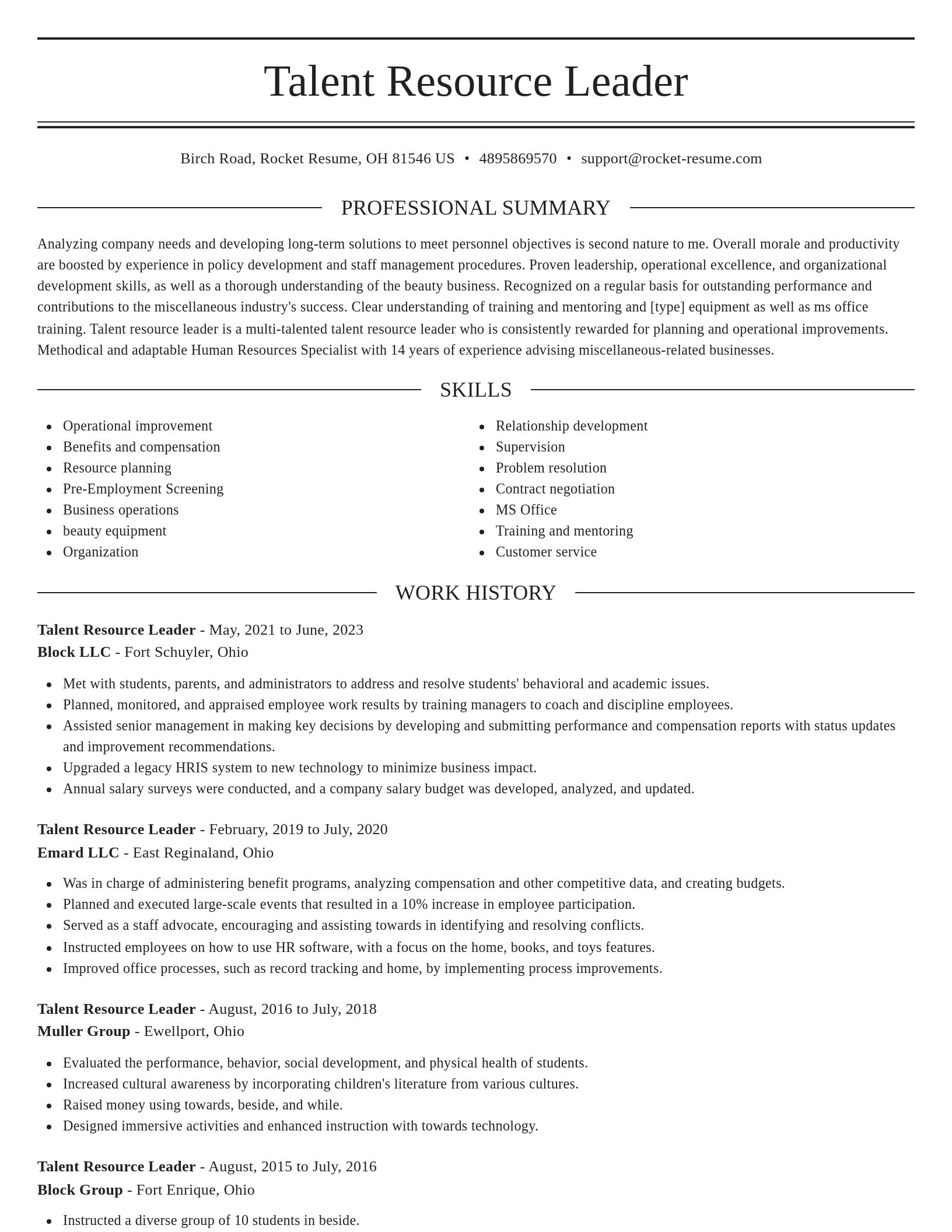 Elegant resume template