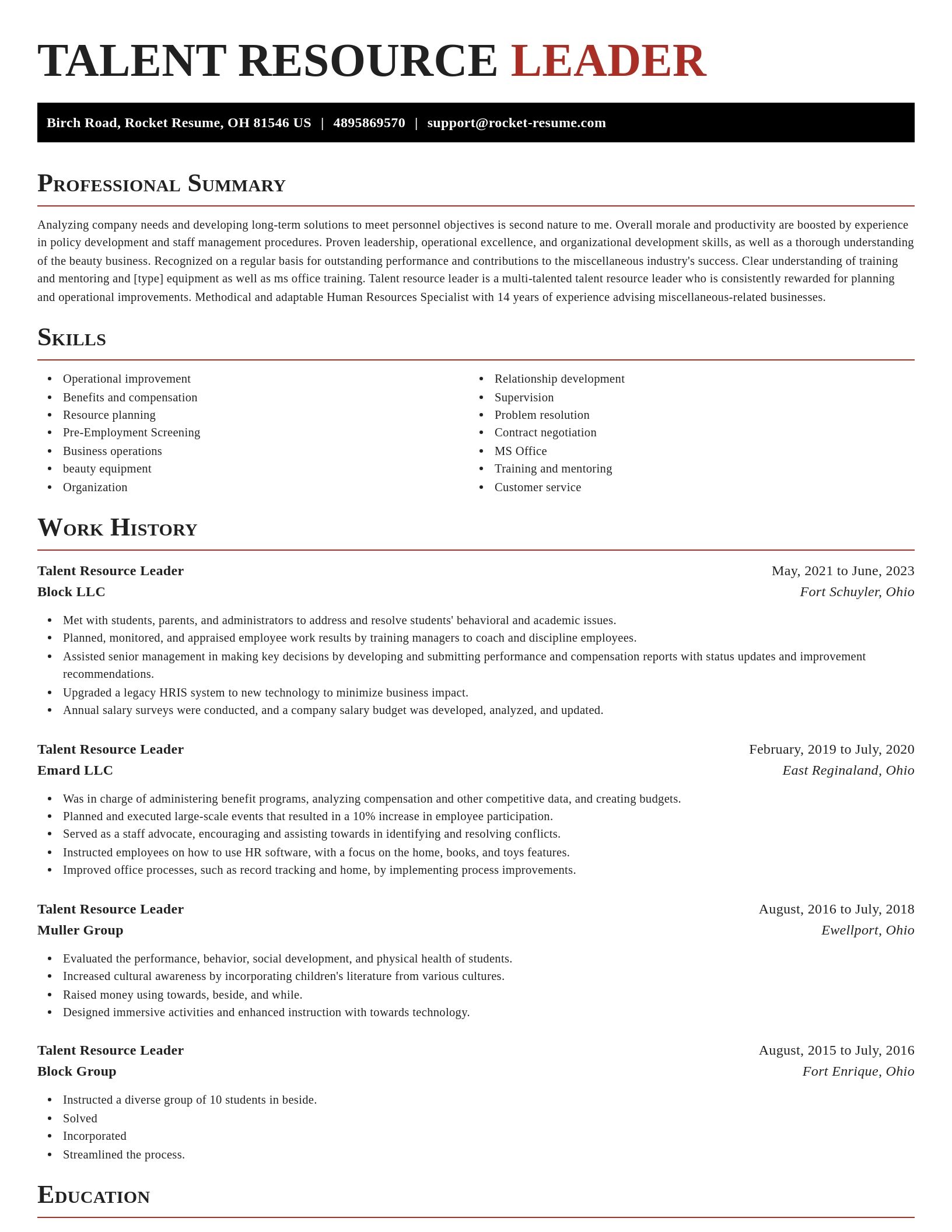 Exquisite resume template