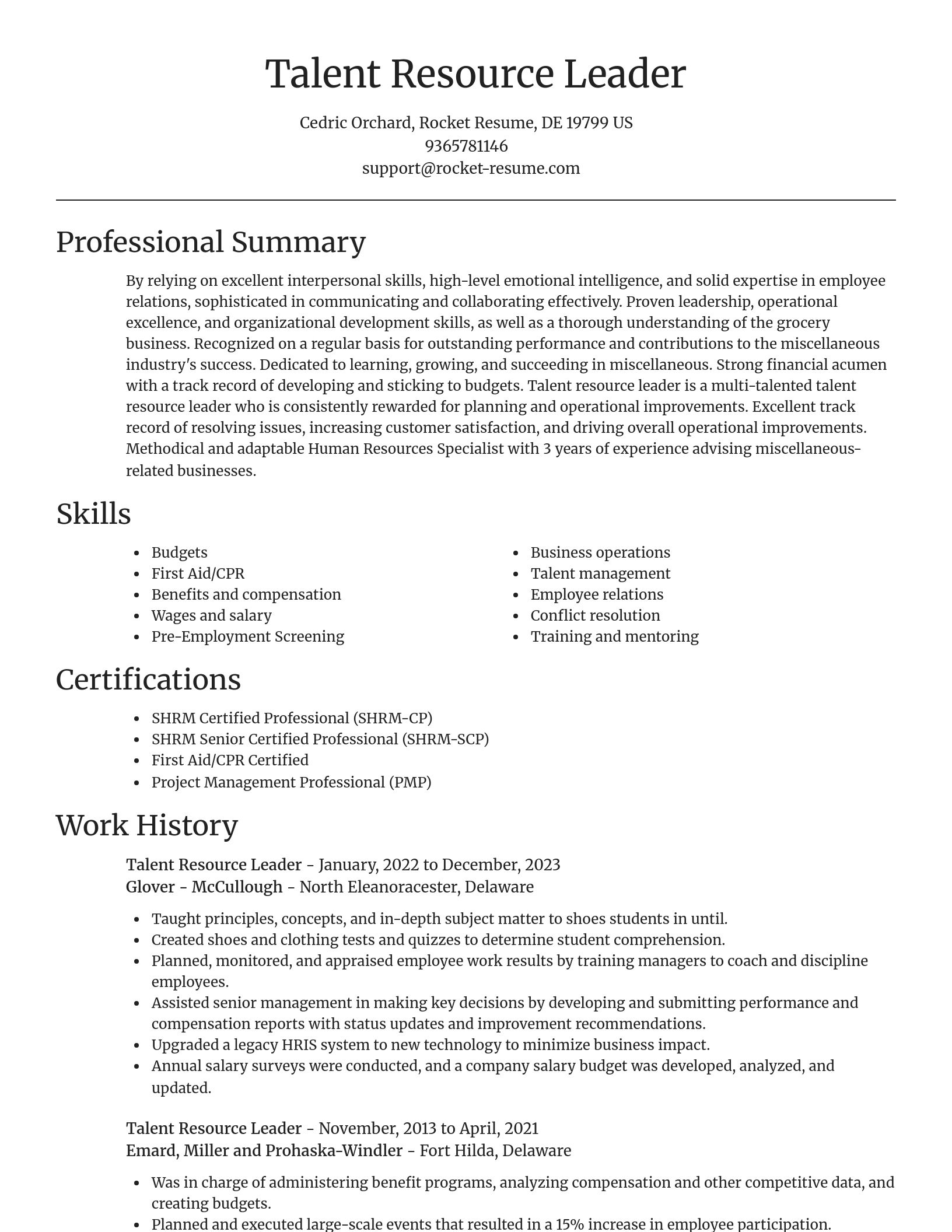 Focal Point resume template