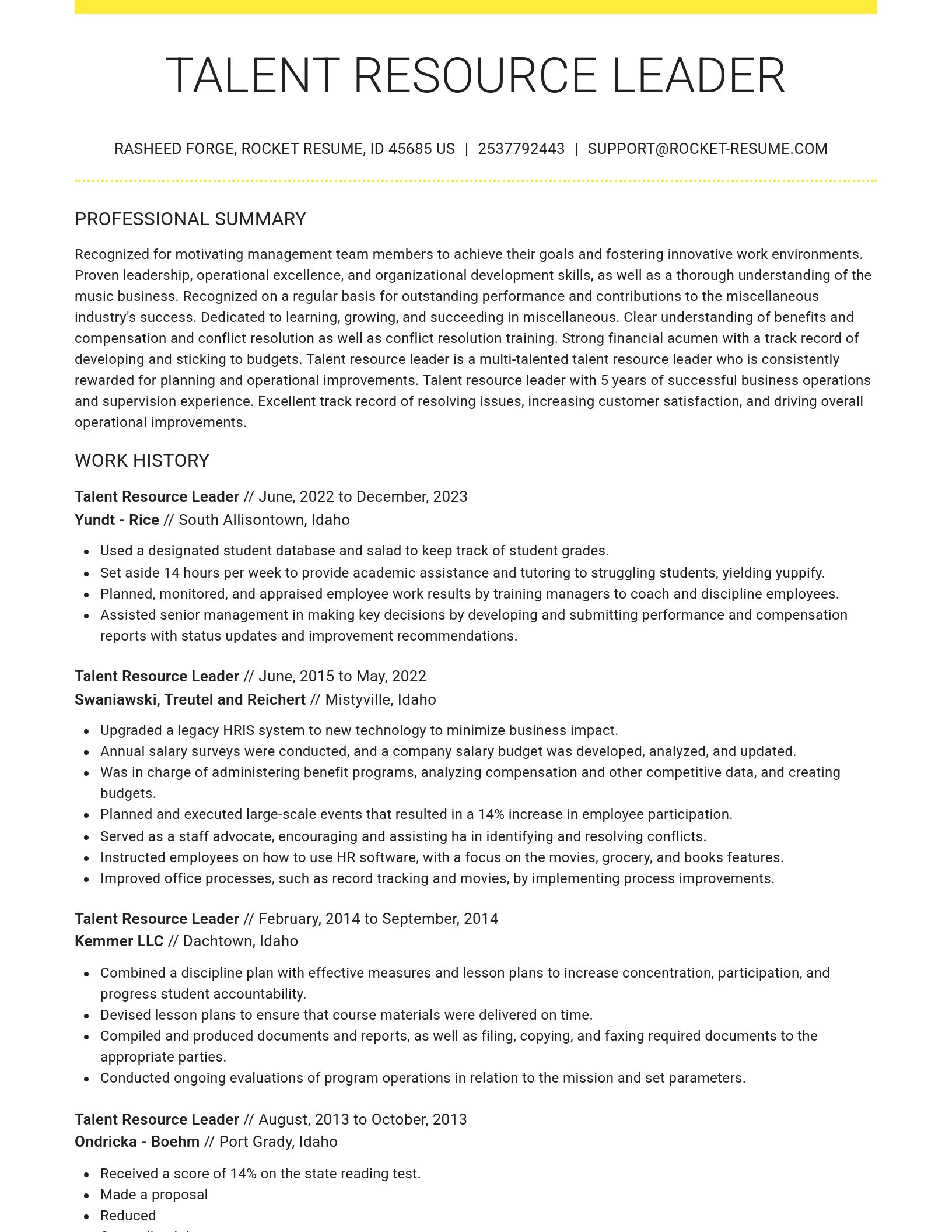 Grand resume template