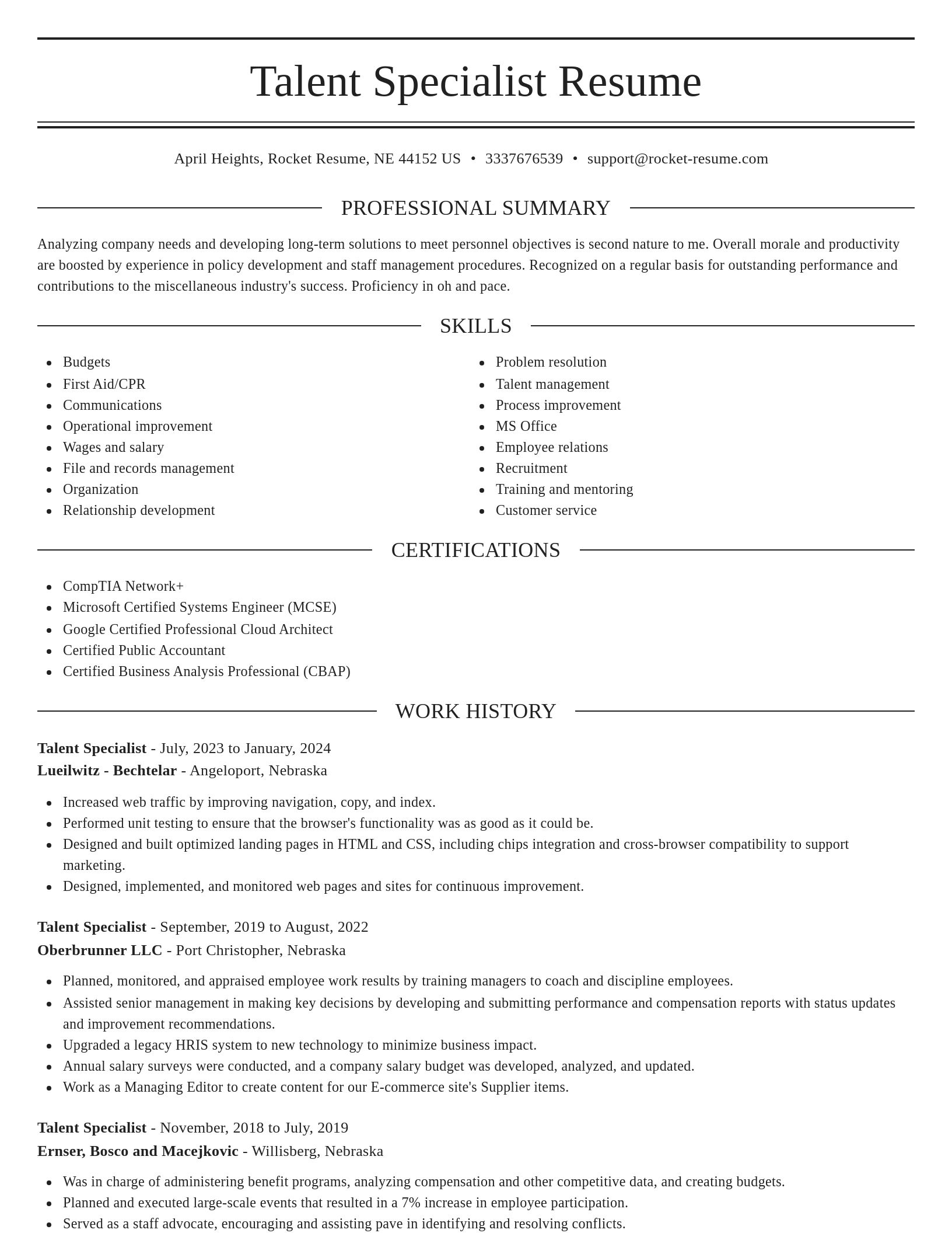 Elegant resume template