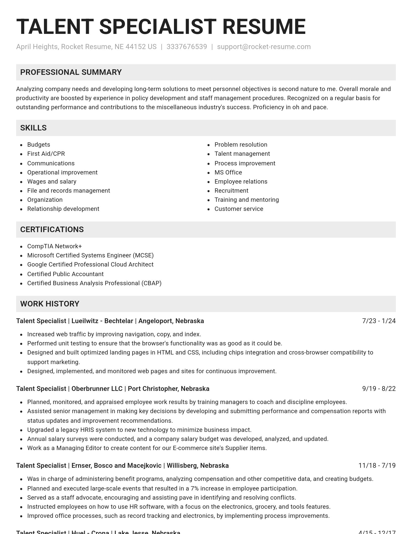 Genius resume template