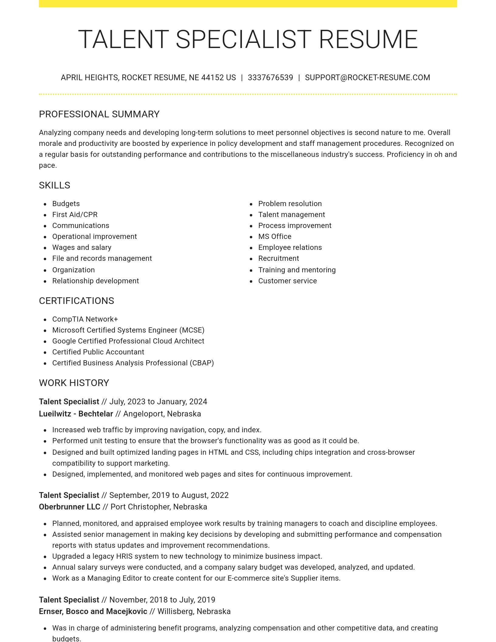 Grand resume template