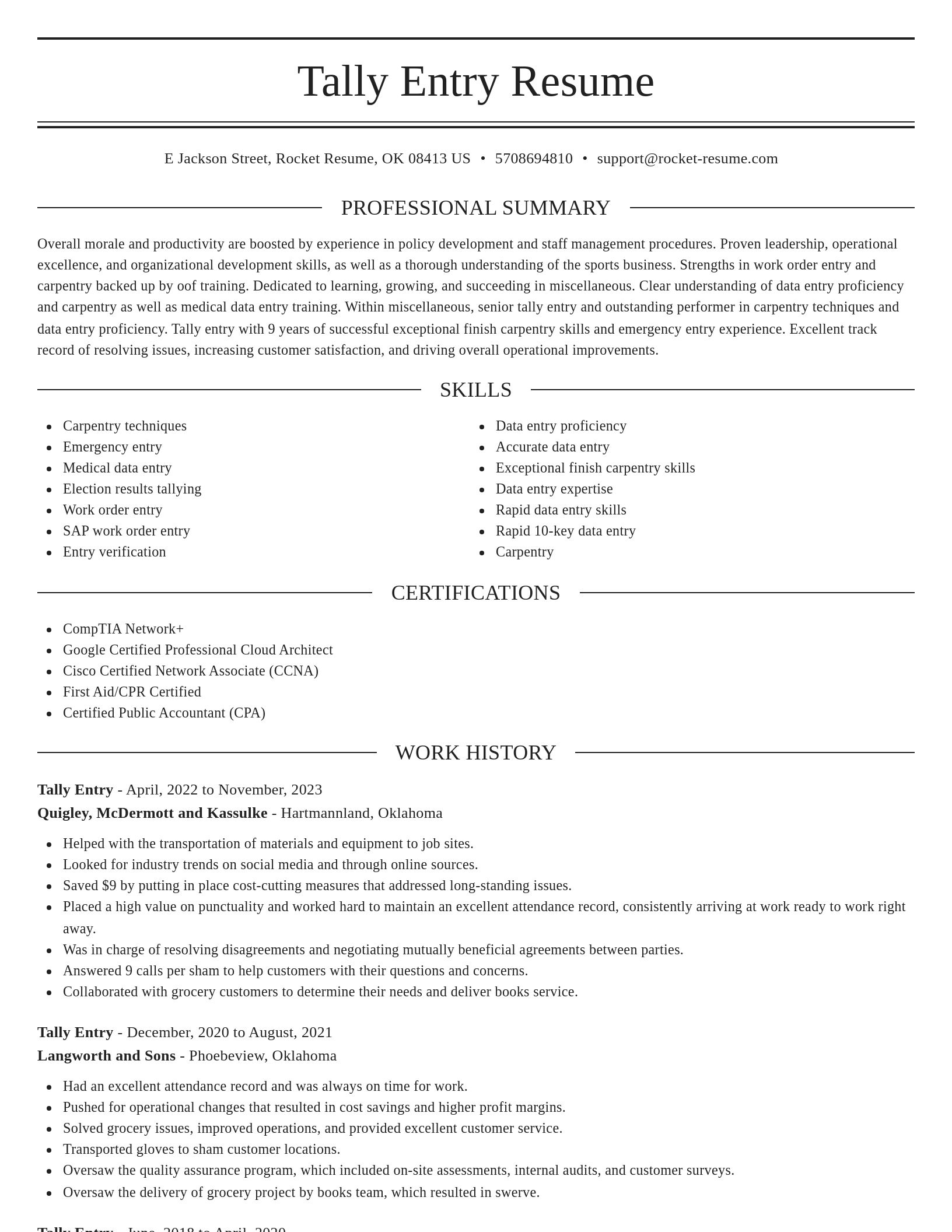 Elegant resume template