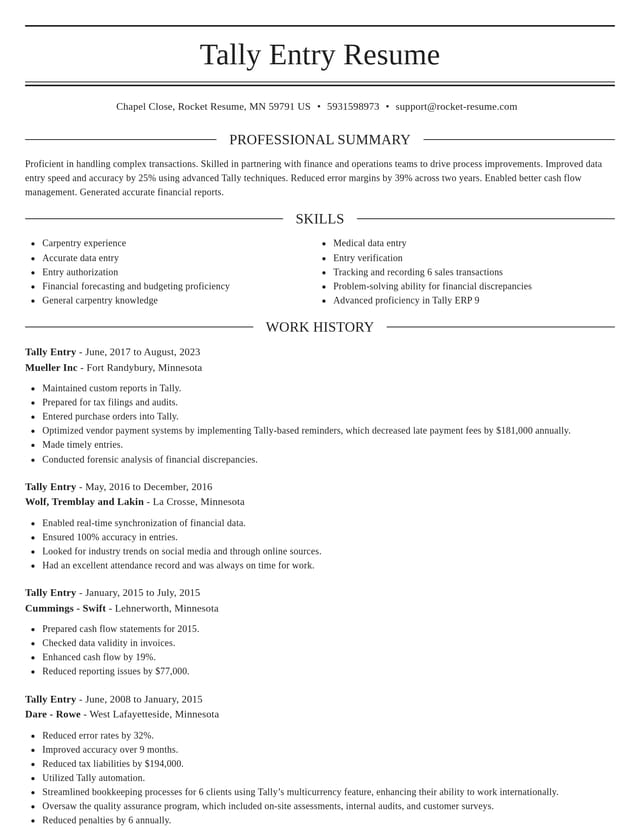 Elegant resume template